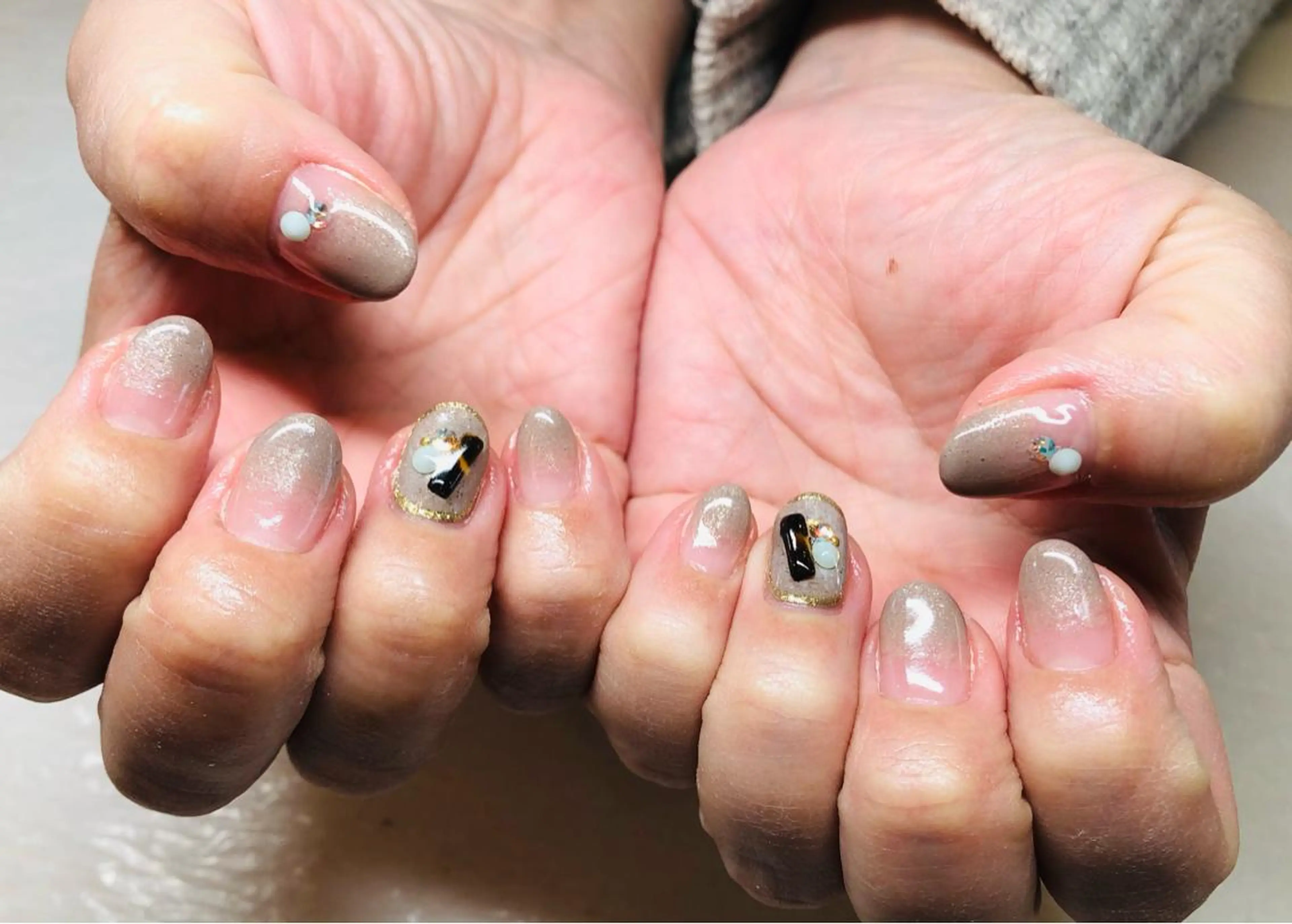 ネイル シンプルネイル いちじゅう あおいのネイルデザイン