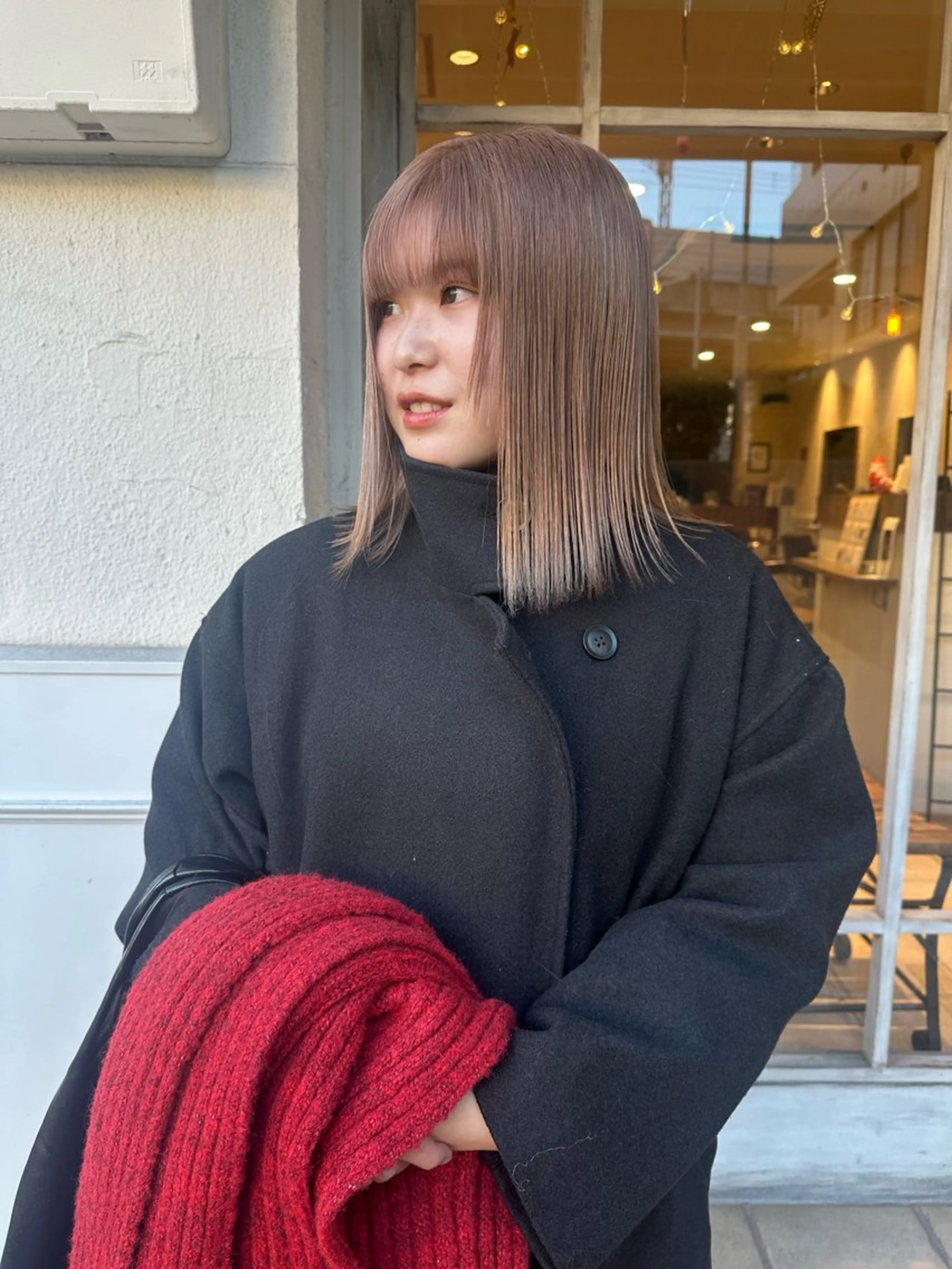 ミディアム カラー ベージュカラー ダブルカラー Manaka🟤 今泉　Musiiikのヘアスタイル