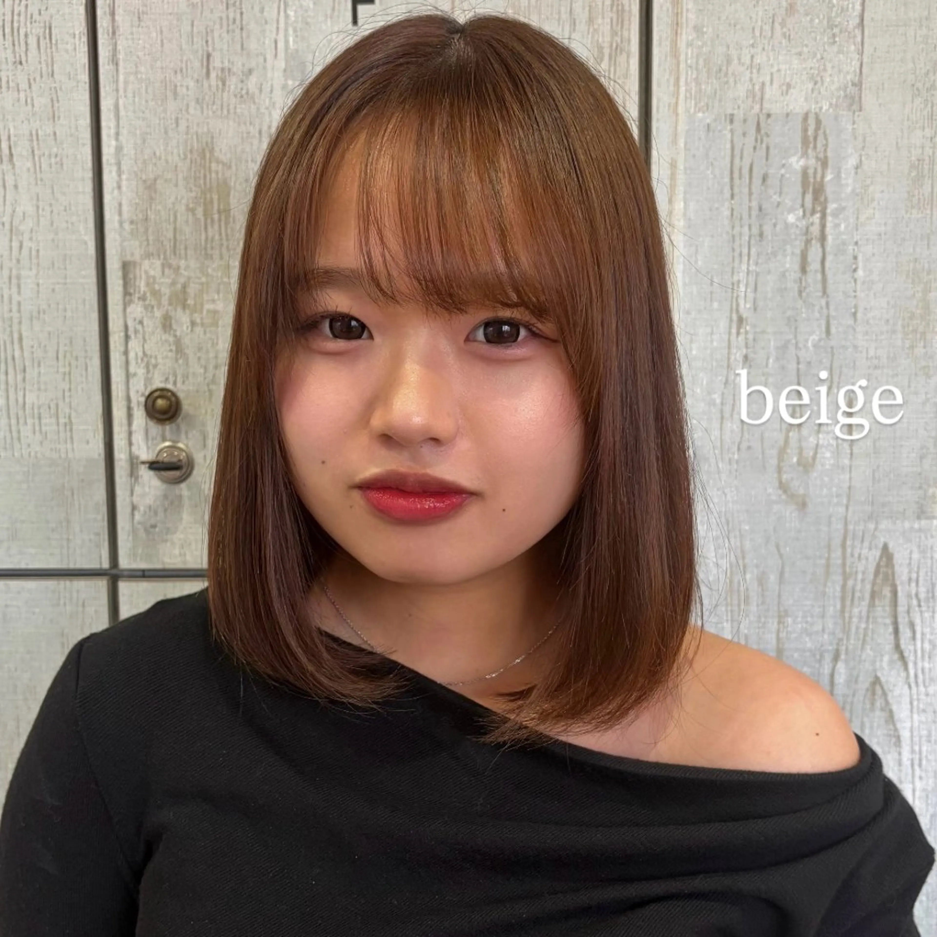 ミディアム カラー 淡色┊︎ナチュラル 🧁奈那美🧁*.゜のヘアスタイル