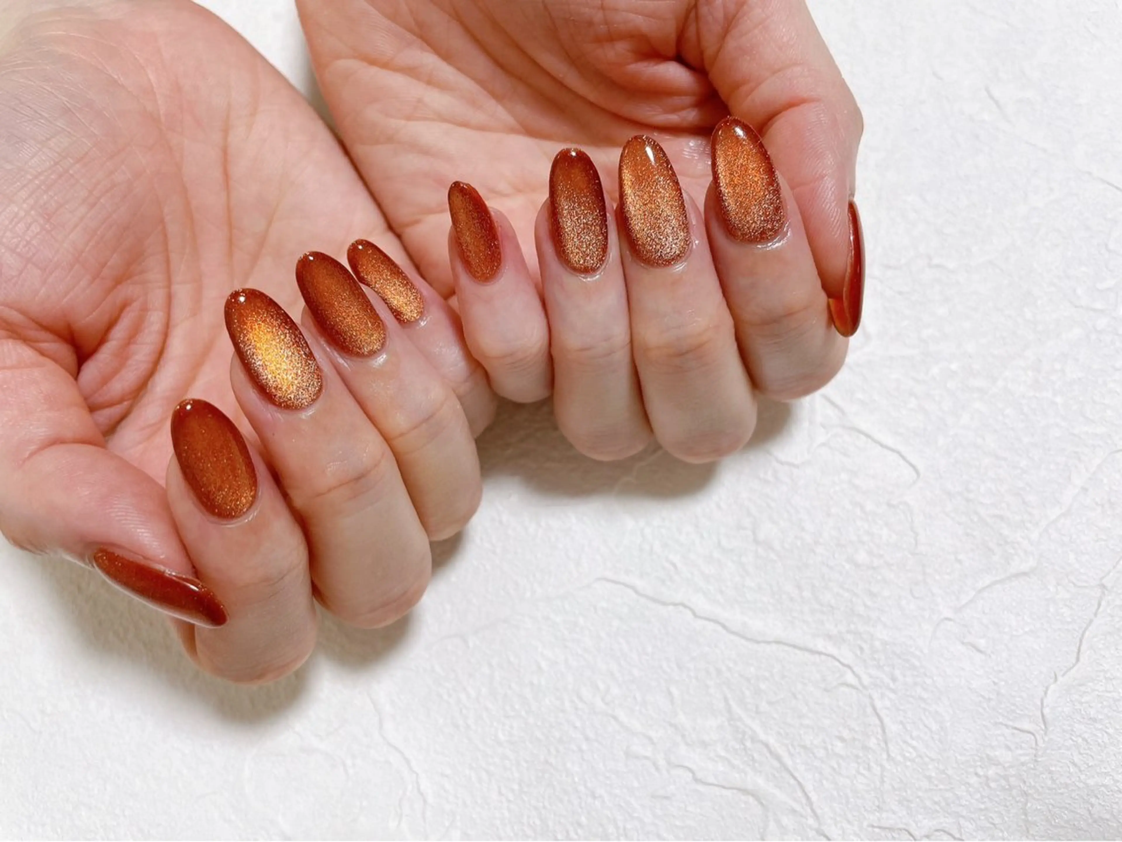 ネイル オーロラネイル ブラウン フットネイル フレンチネイル ジェルネイル kikinail 溝の口のネイルデザイン