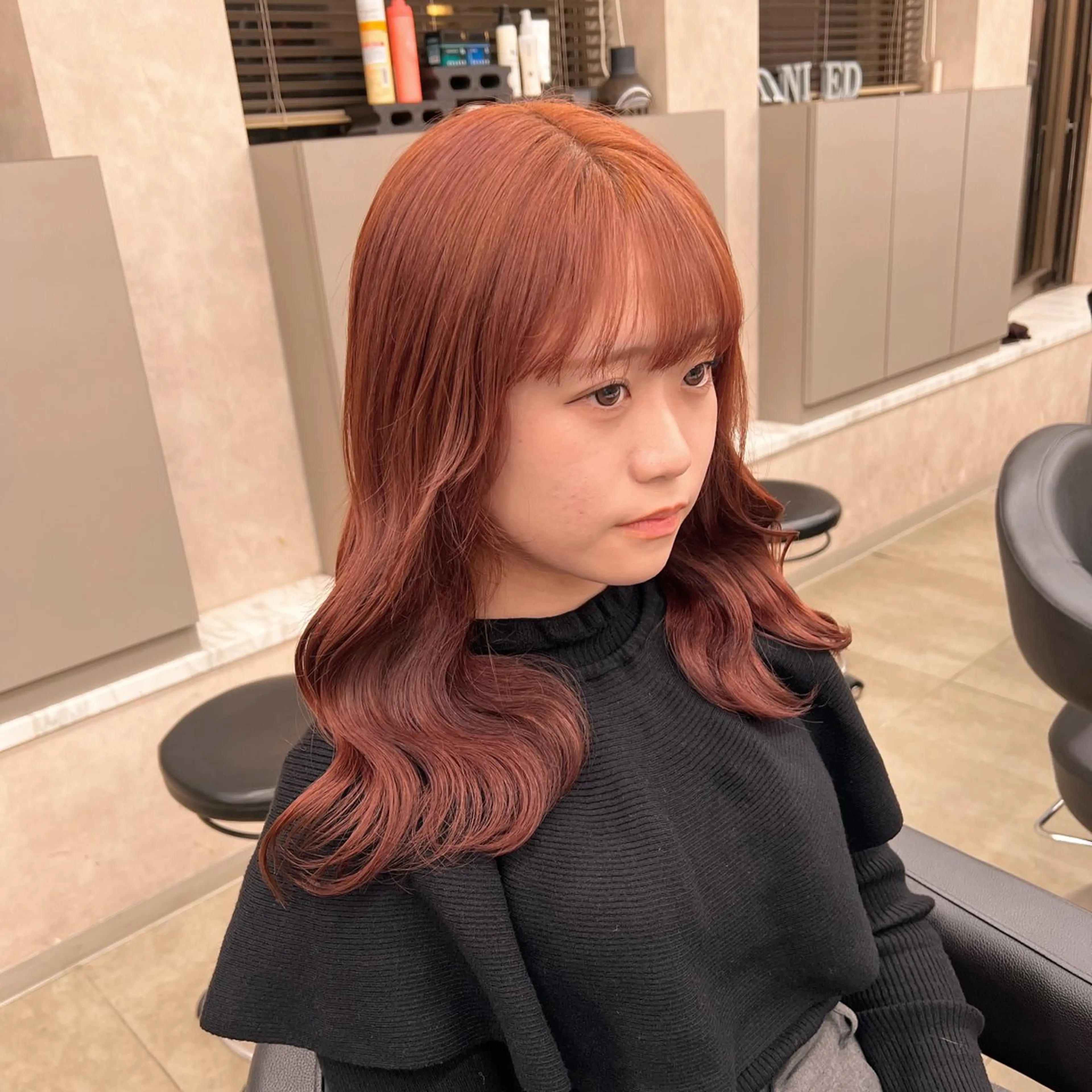 セミロング カラー 💖札幌カラー 指名No.1💖玲奈のヘアスタイル