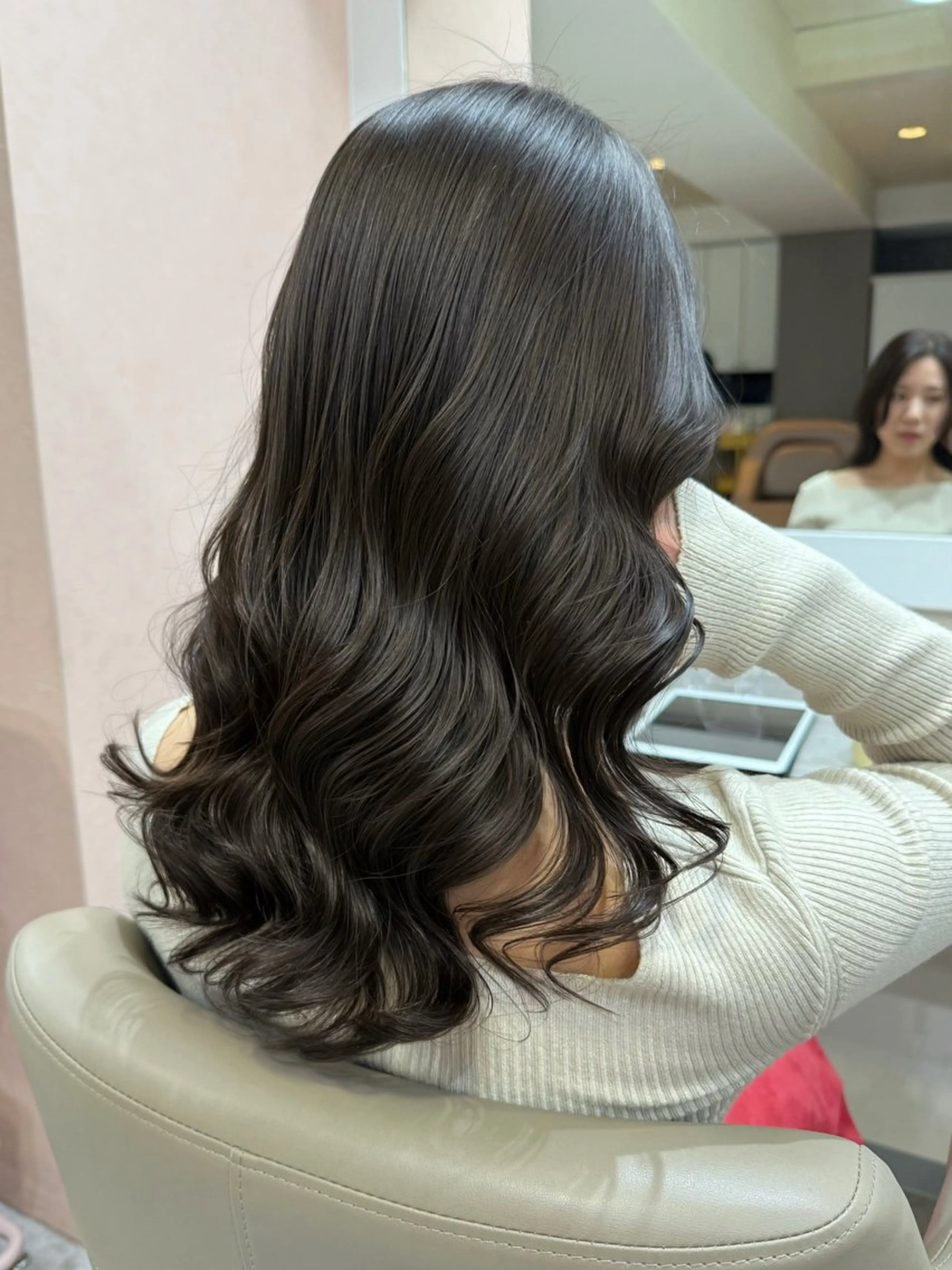 セミロング パーマ 韓国風パーマ/ヘア セット/店長みづきのヘアスタイル