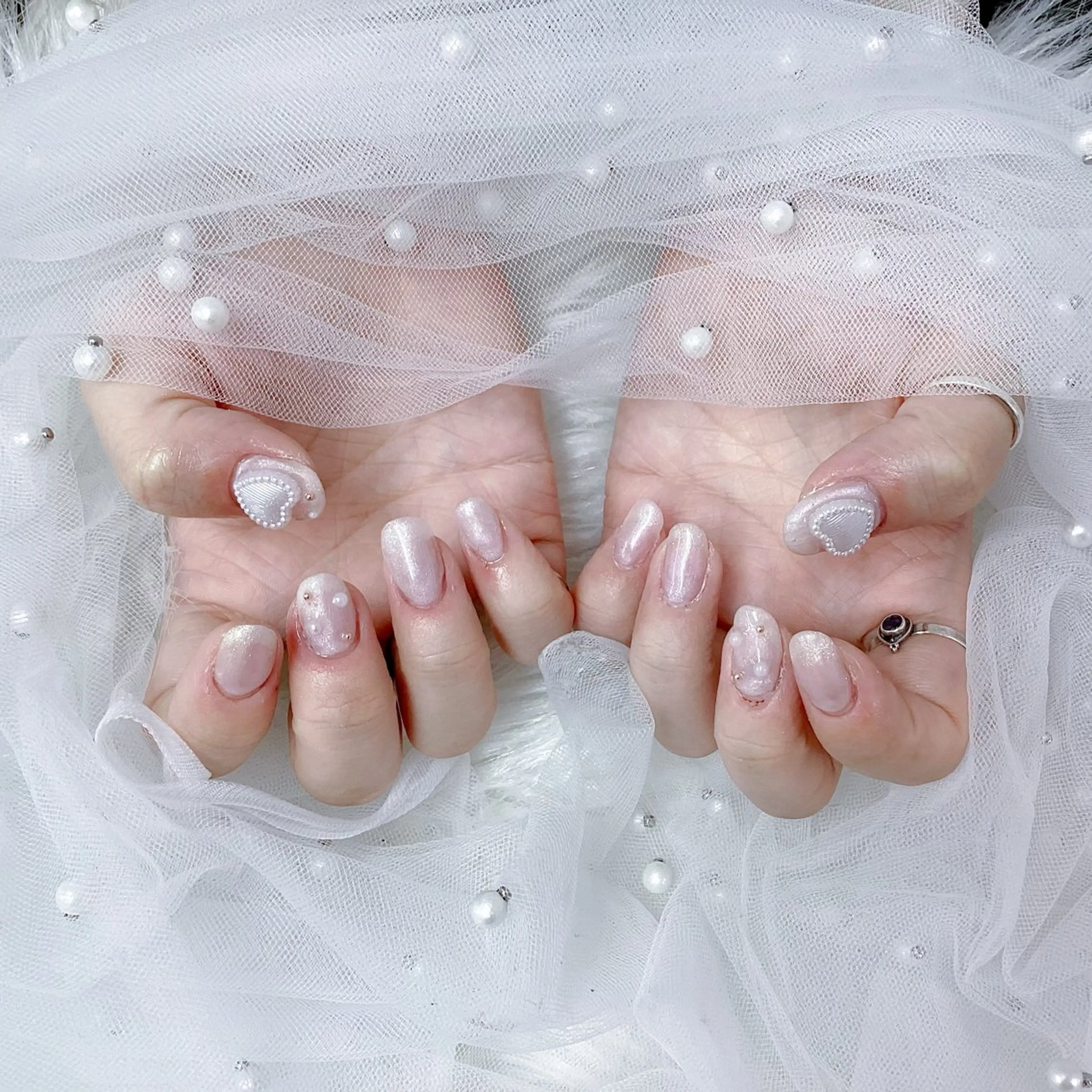 ショート パーツ全部¥110 サロンミミのネイルデザイン