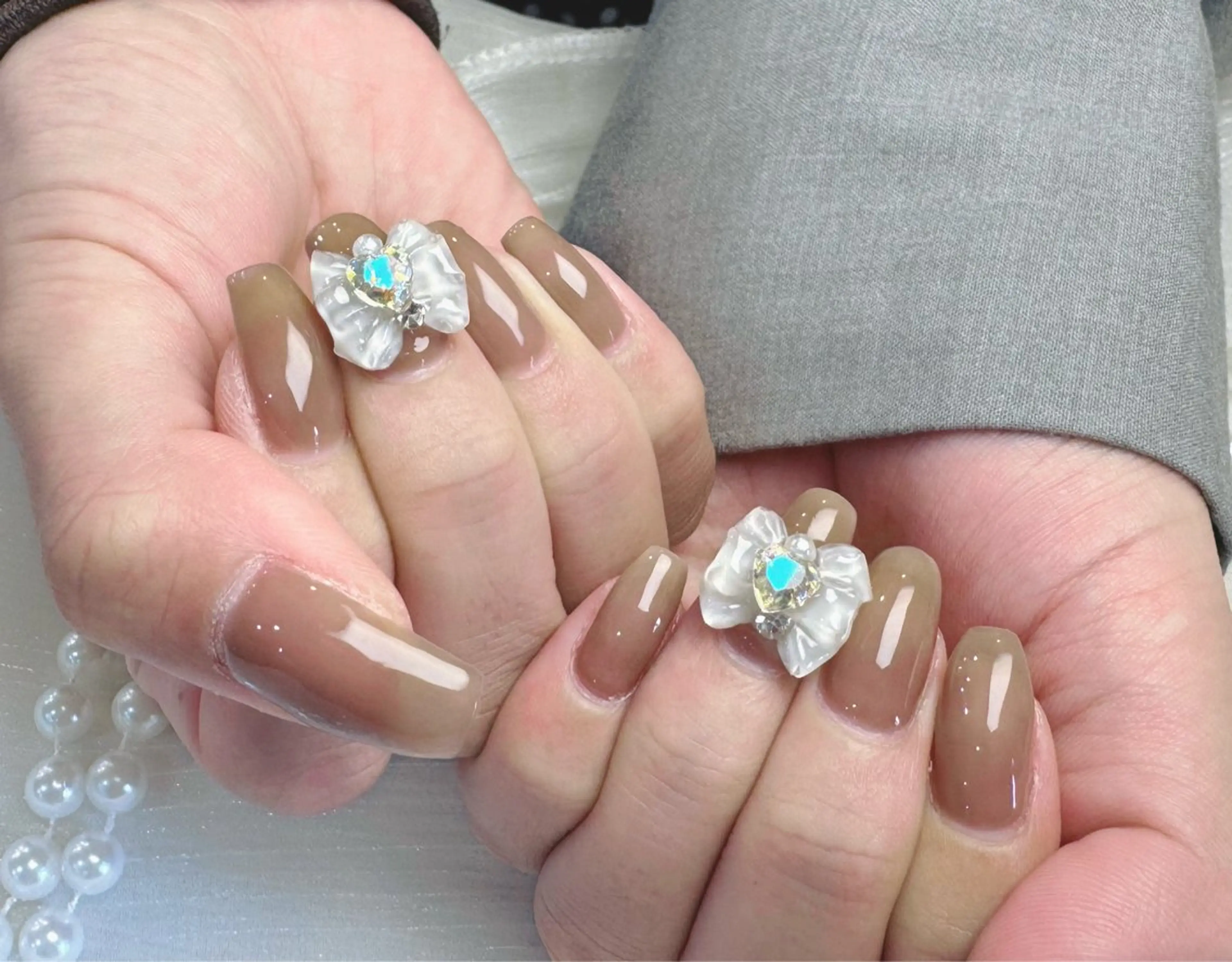 ネイル アートネイル フットネイル ジェルネイル ハート マグネットネイル babarla Nailのネイルデザイン