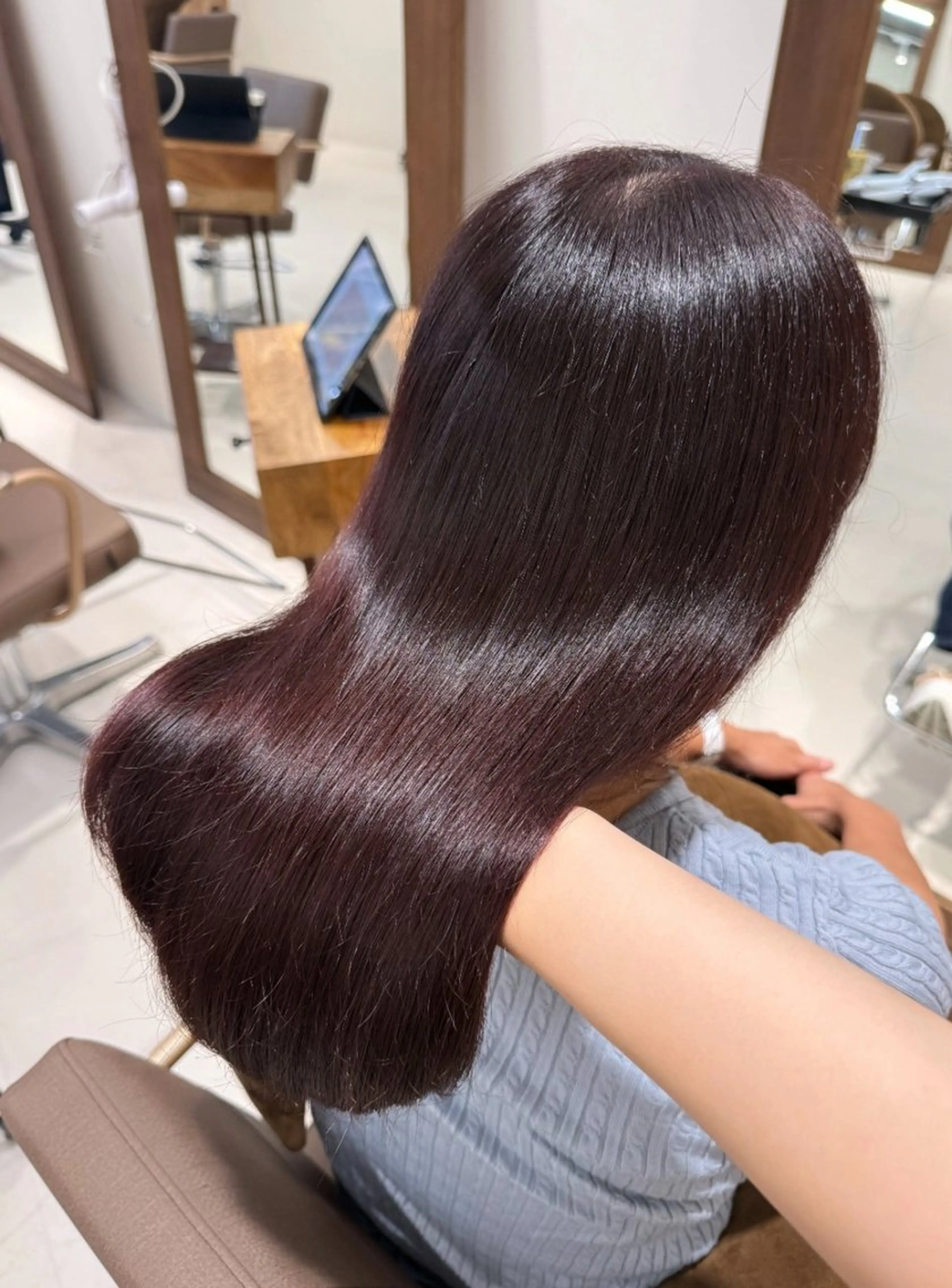 ロング カラー レッドカラー 暖色カラー /ヘアアレンジ/花鈴のヘアスタイル