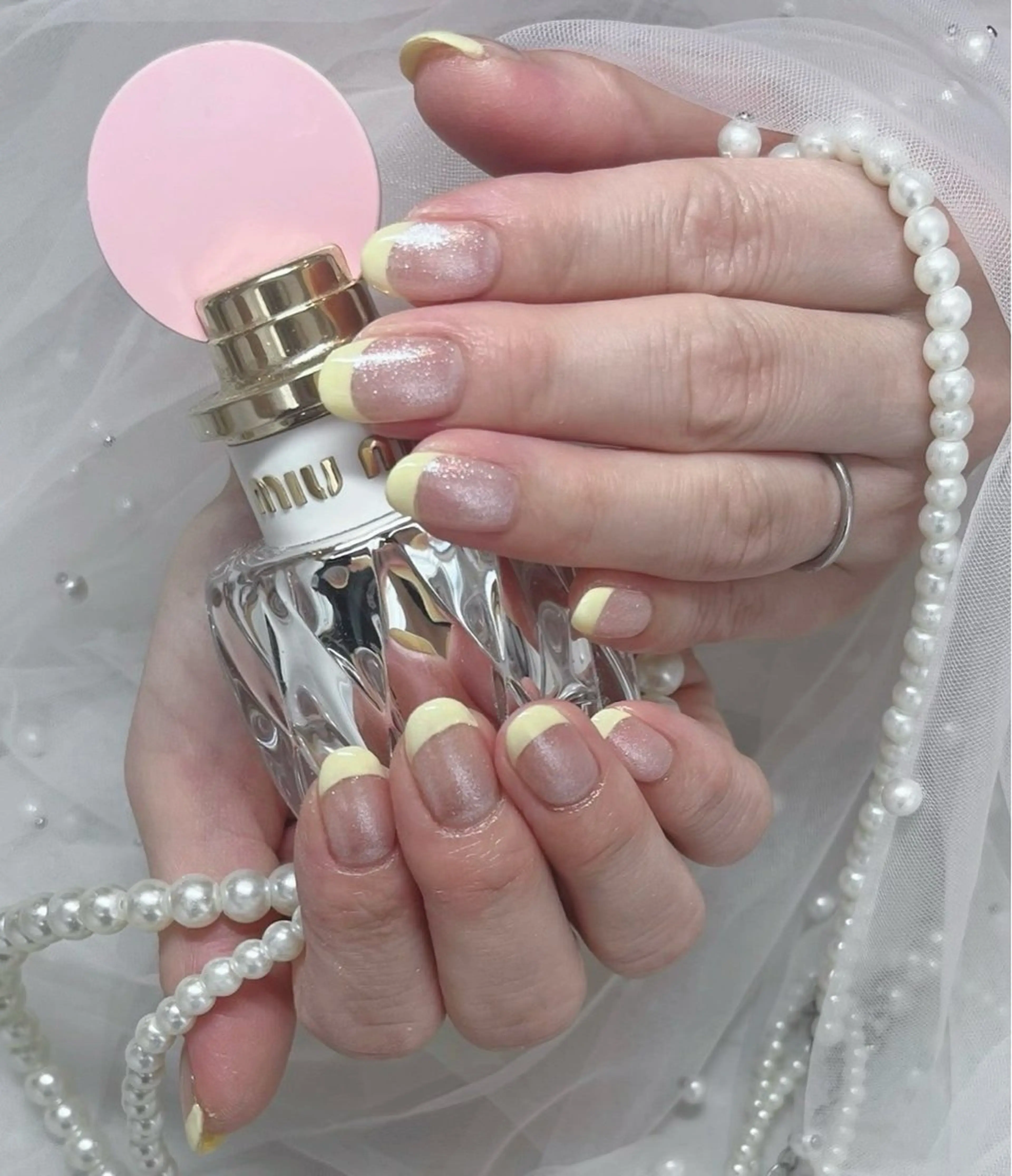 ネイル フレンチネイル sono ワンホン /ちゅるんネイルのネイルデザイン