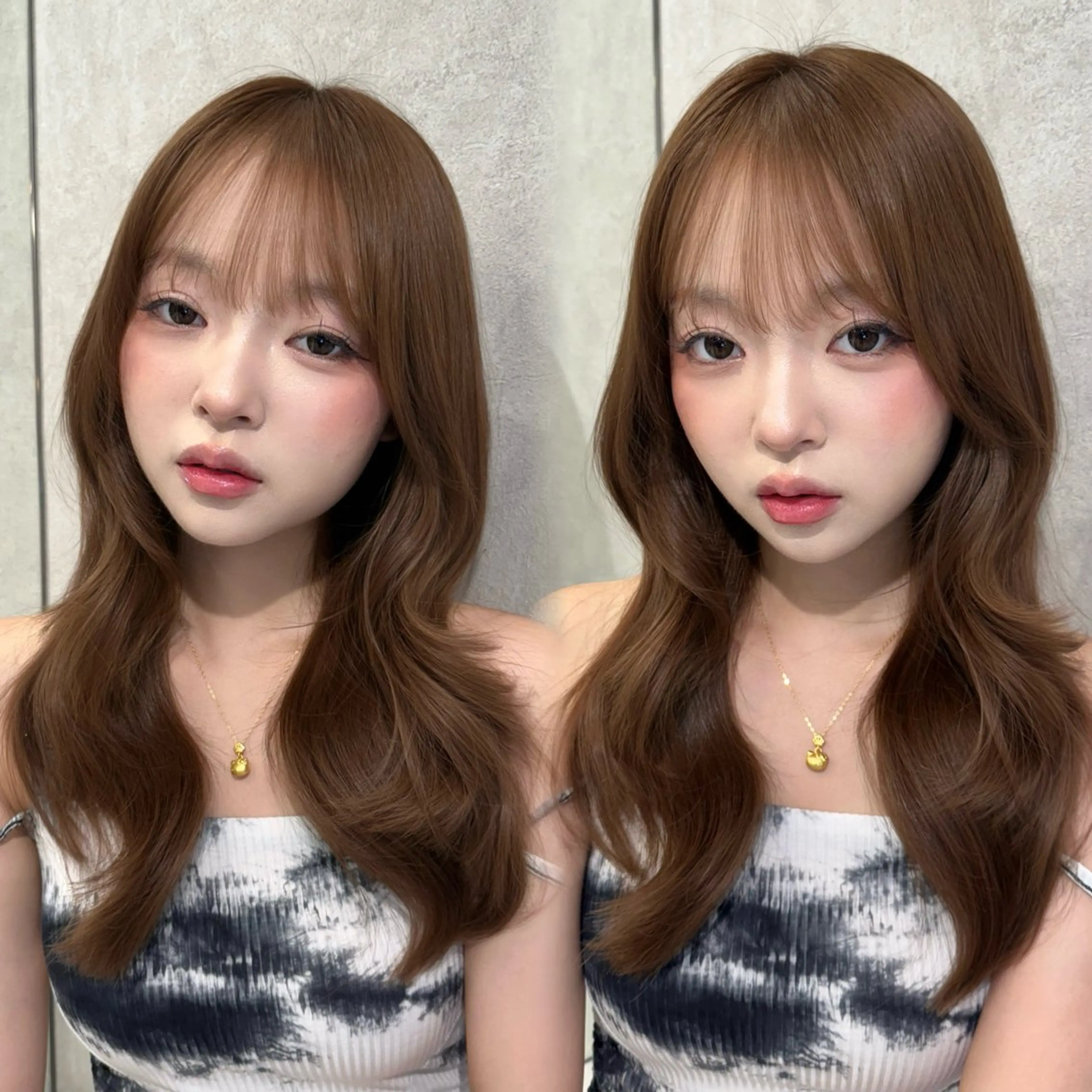 セミロング カラー レイヤーカット カット ヘアカラー トリートメント ハッシュカット/ 艶カラー/RIN🩶のヘアスタイル