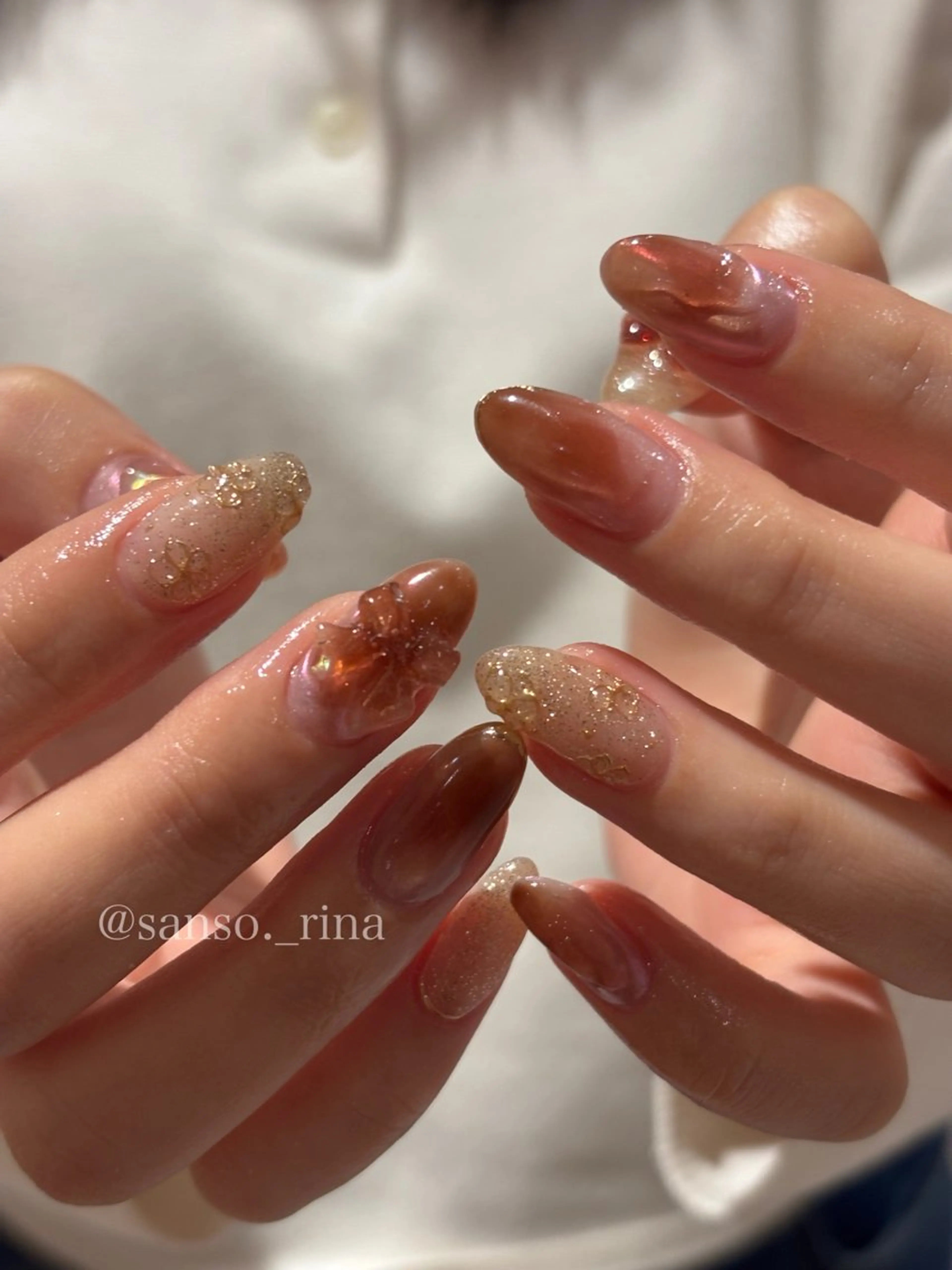 ネイル ハンドネイル フットネイル nuu 栄所属・早川 里奈のネイルデザイン