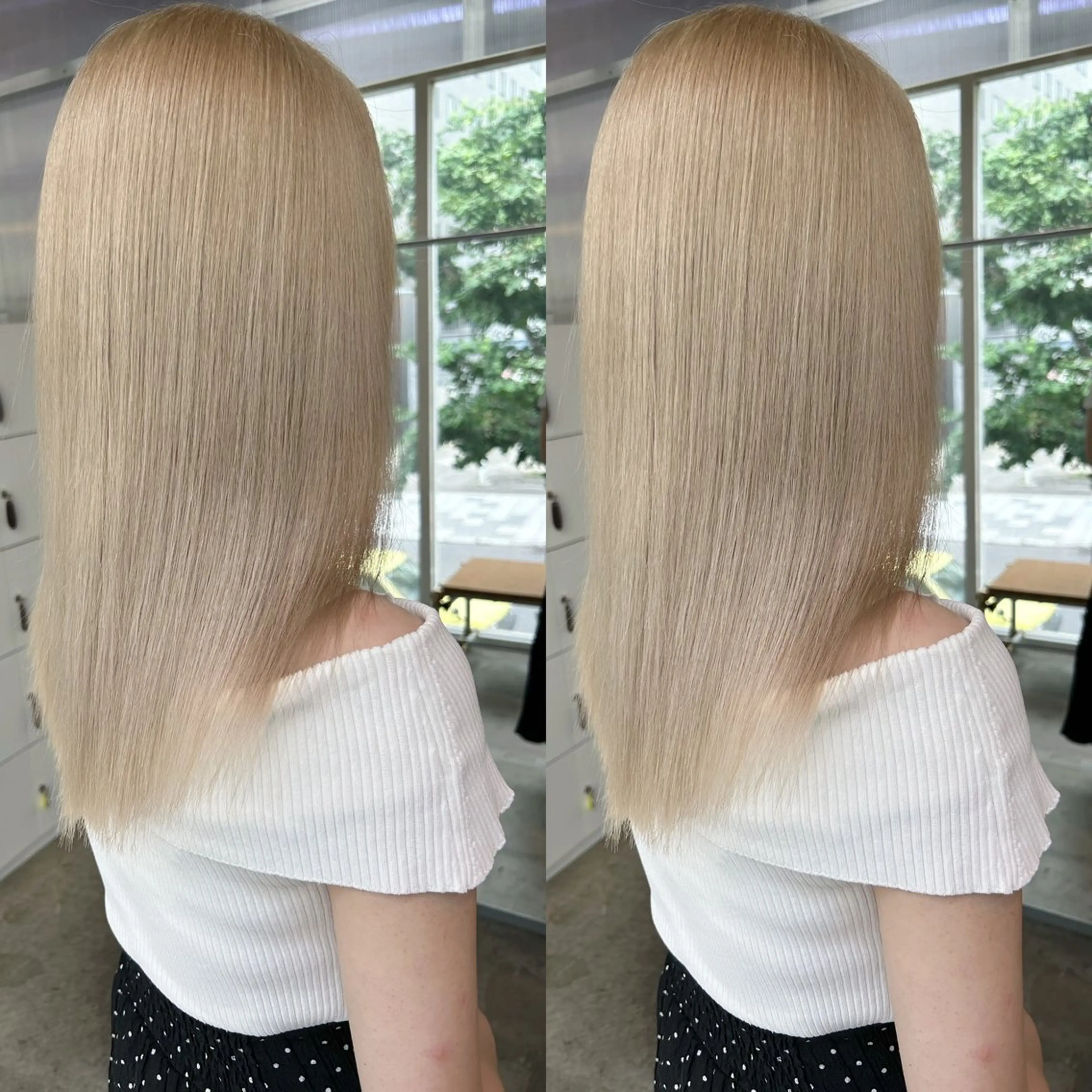 ロング カラー ヘアカラー トリートメント yoriダブルカラー 代表すがわらのヘアスタイル
