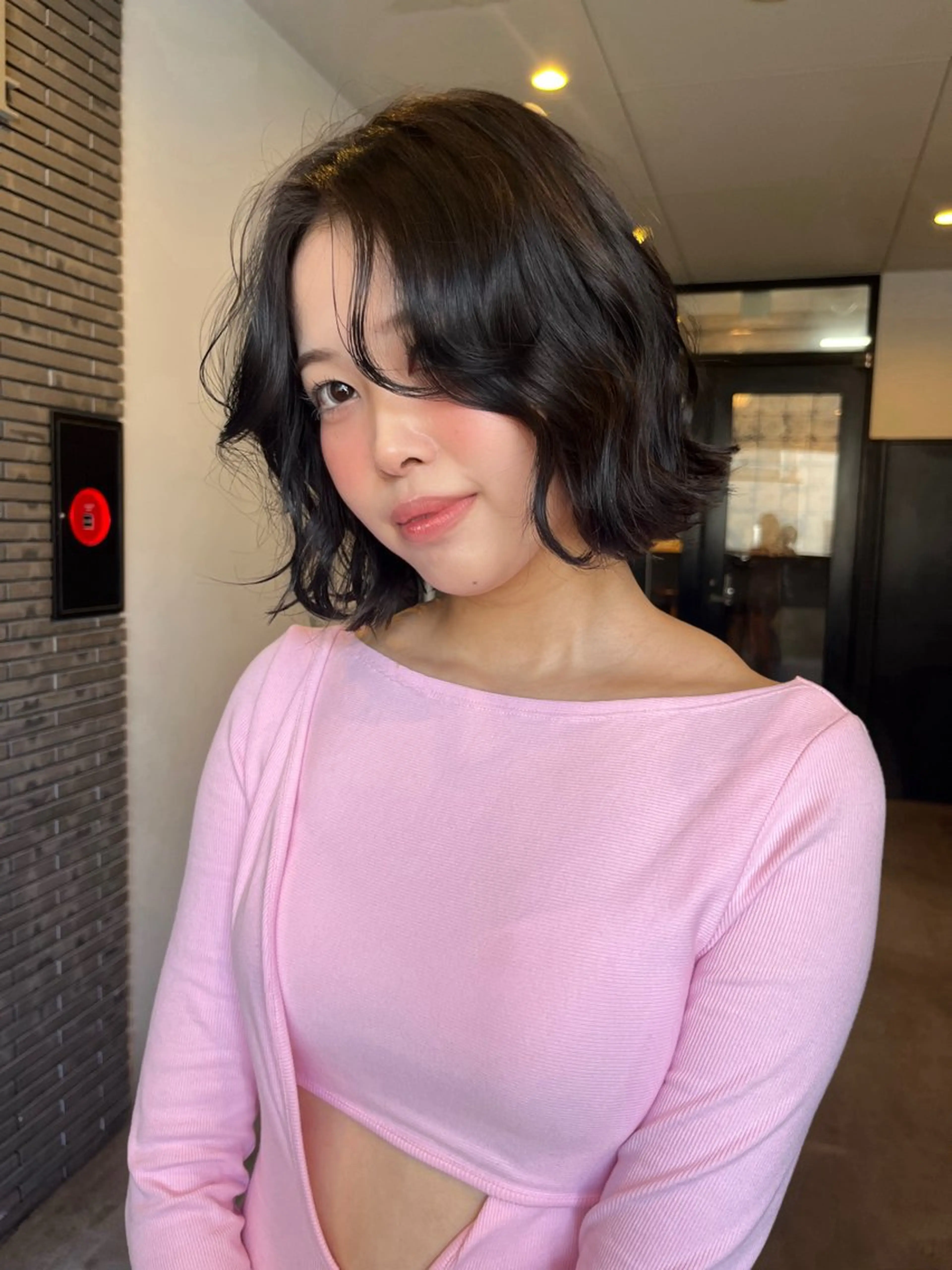 ショート カラー ボブ ヘアカラー トリートメント hono/ボブ/ ハイトーン/ベージュのヘアスタイル