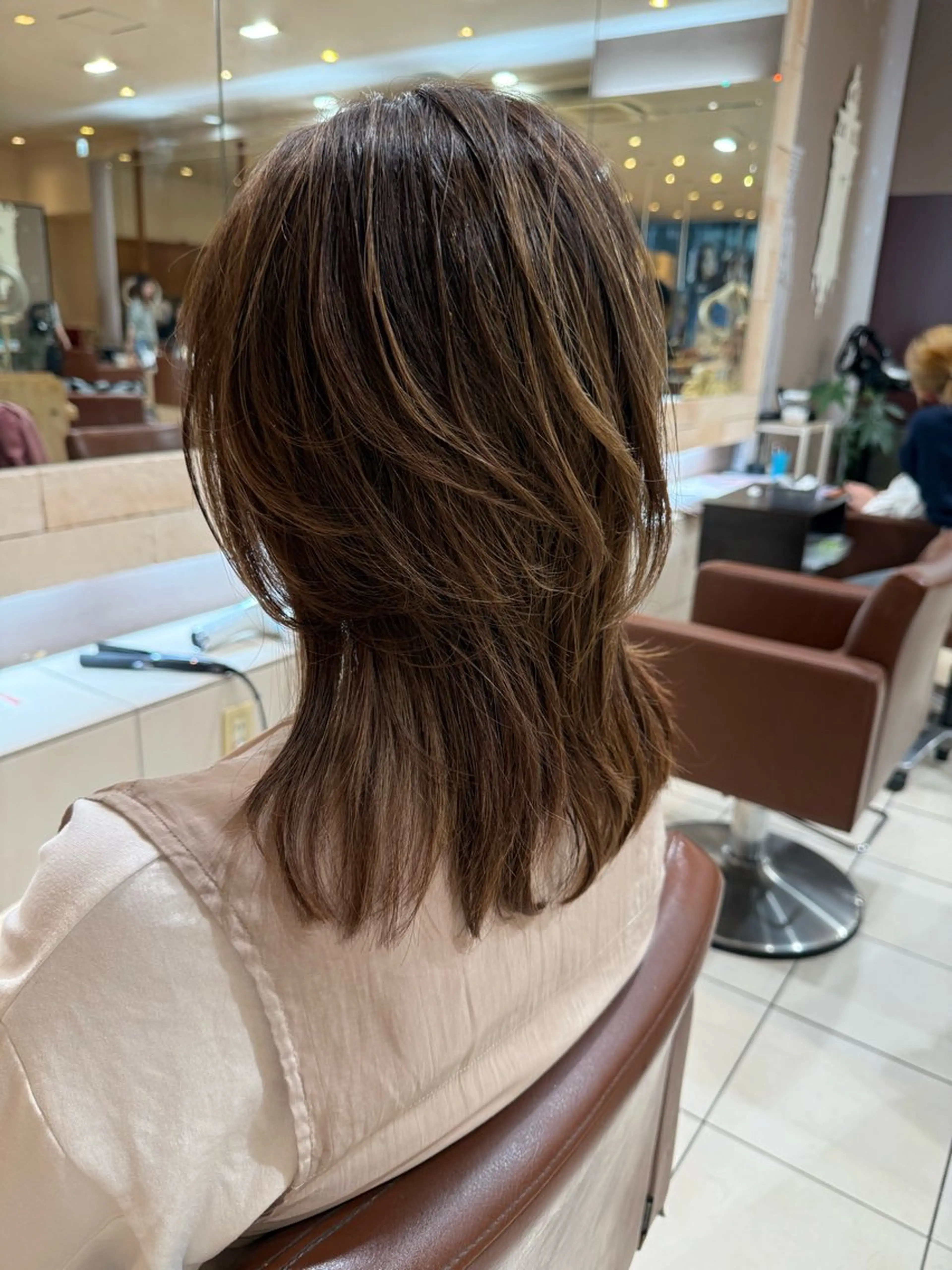 ミディアム レイヤーカット ウルフカット 川崎　レイヤーカット /江口真正のヘアスタイル