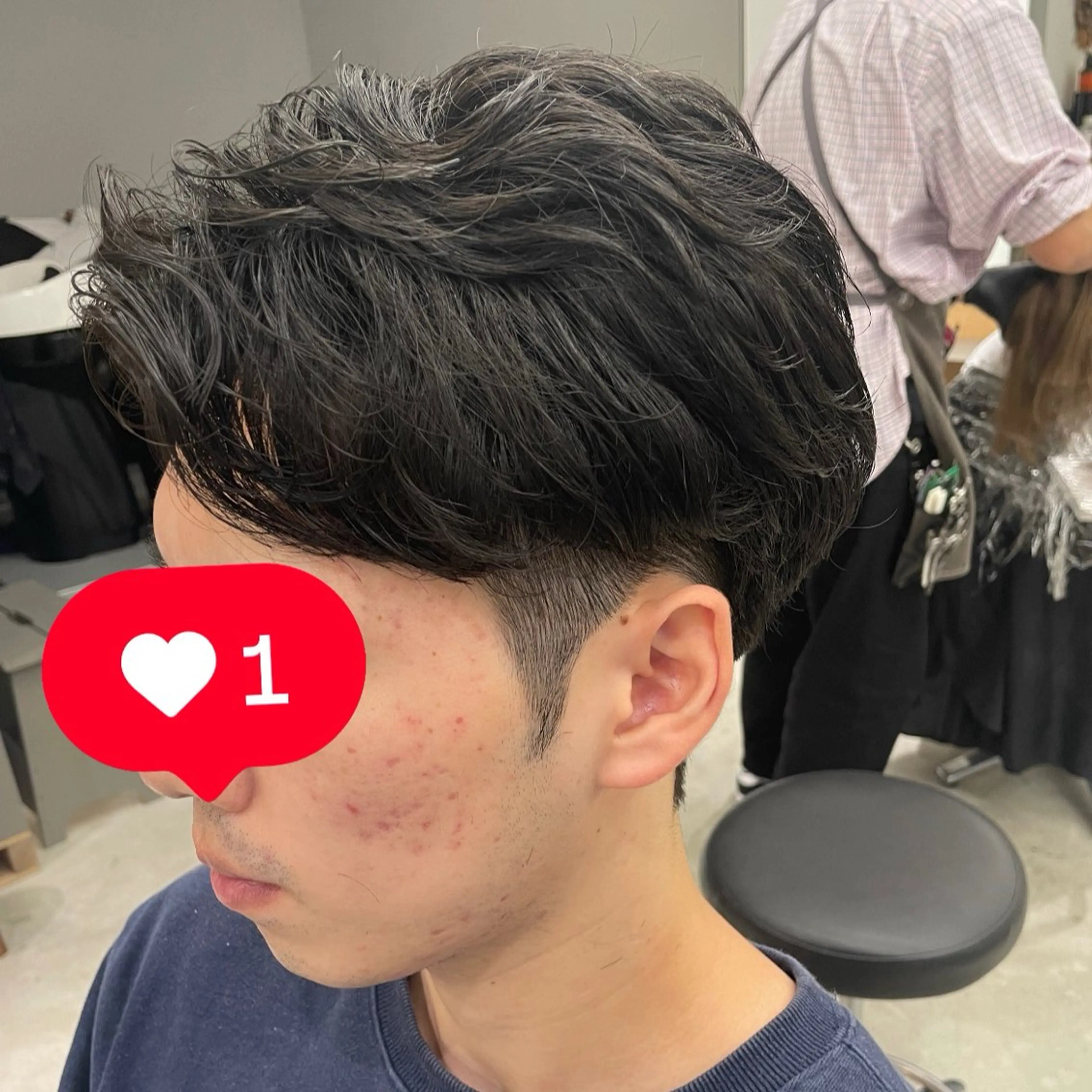ショート パーマ メンズ カット パーマ 髪質改善/茅ヶ崎 マツモト リョウのヘアスタイル