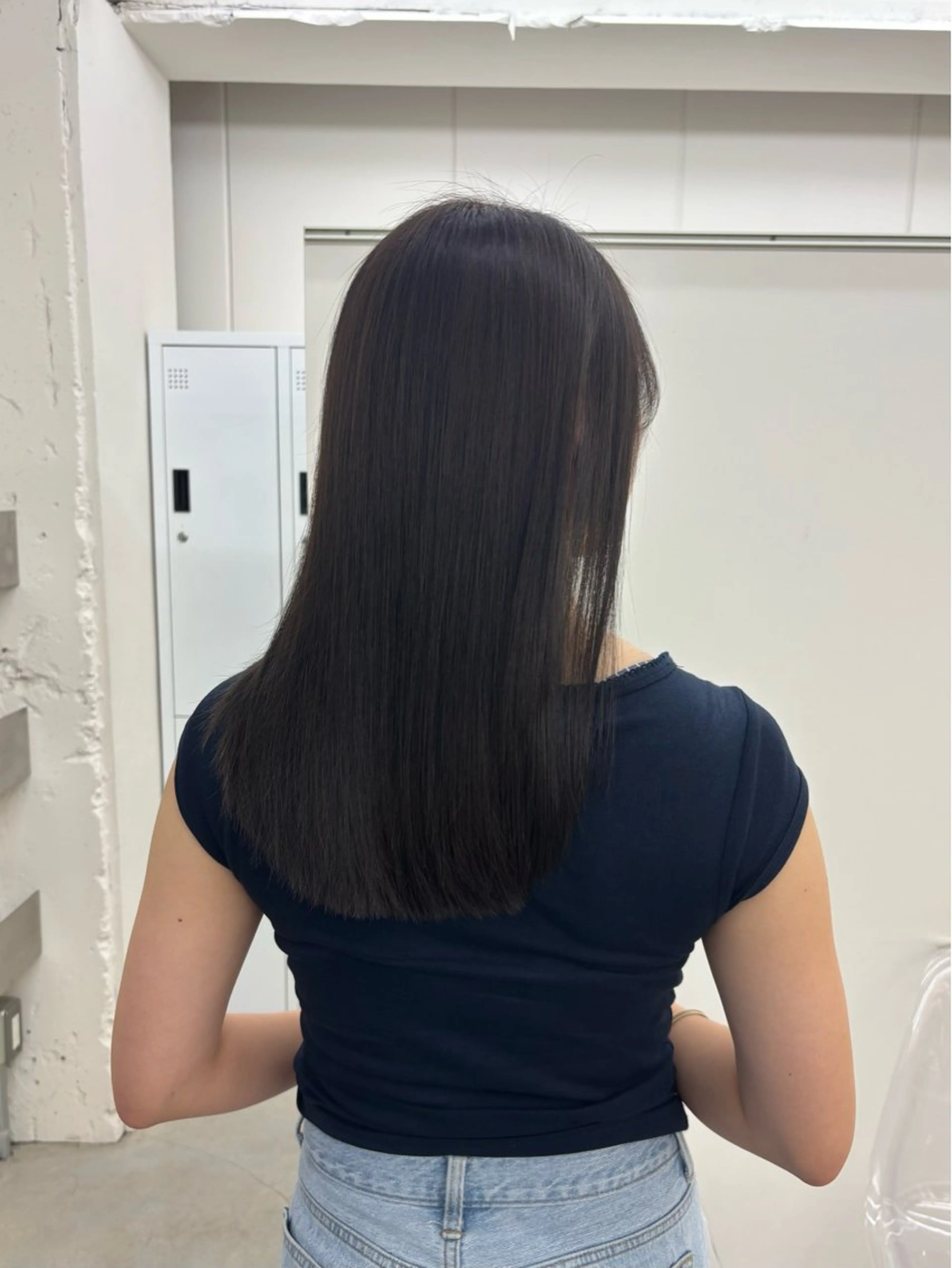 セミロング カラー 前髪カット/韓国/ モモカ🎀のヘアスタイル