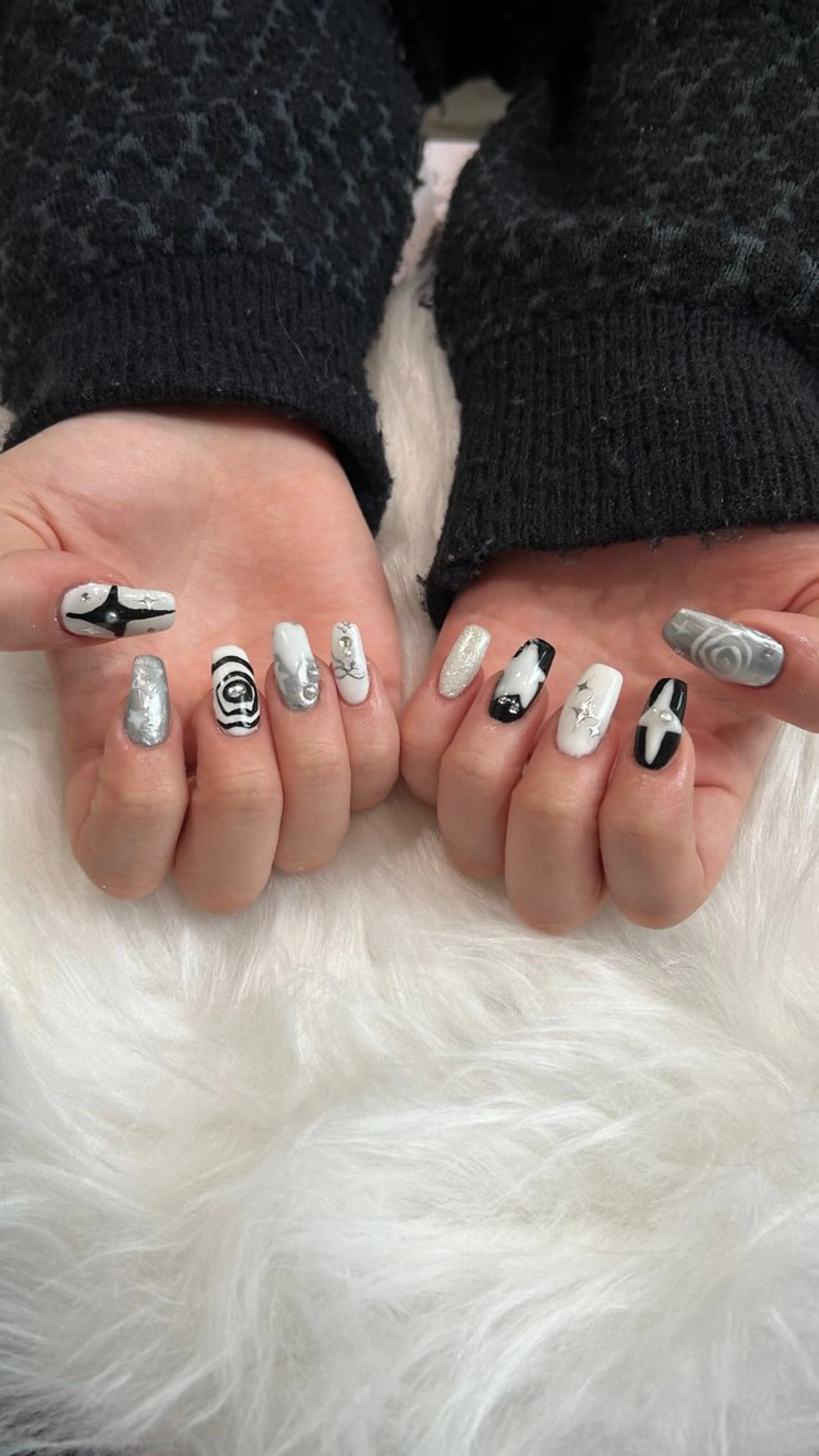 ネイル 成人式 長さ出し 韓国ネイル ショートネイル ♡ハイトーン★ ネイル/しの♡のヘアスタイル