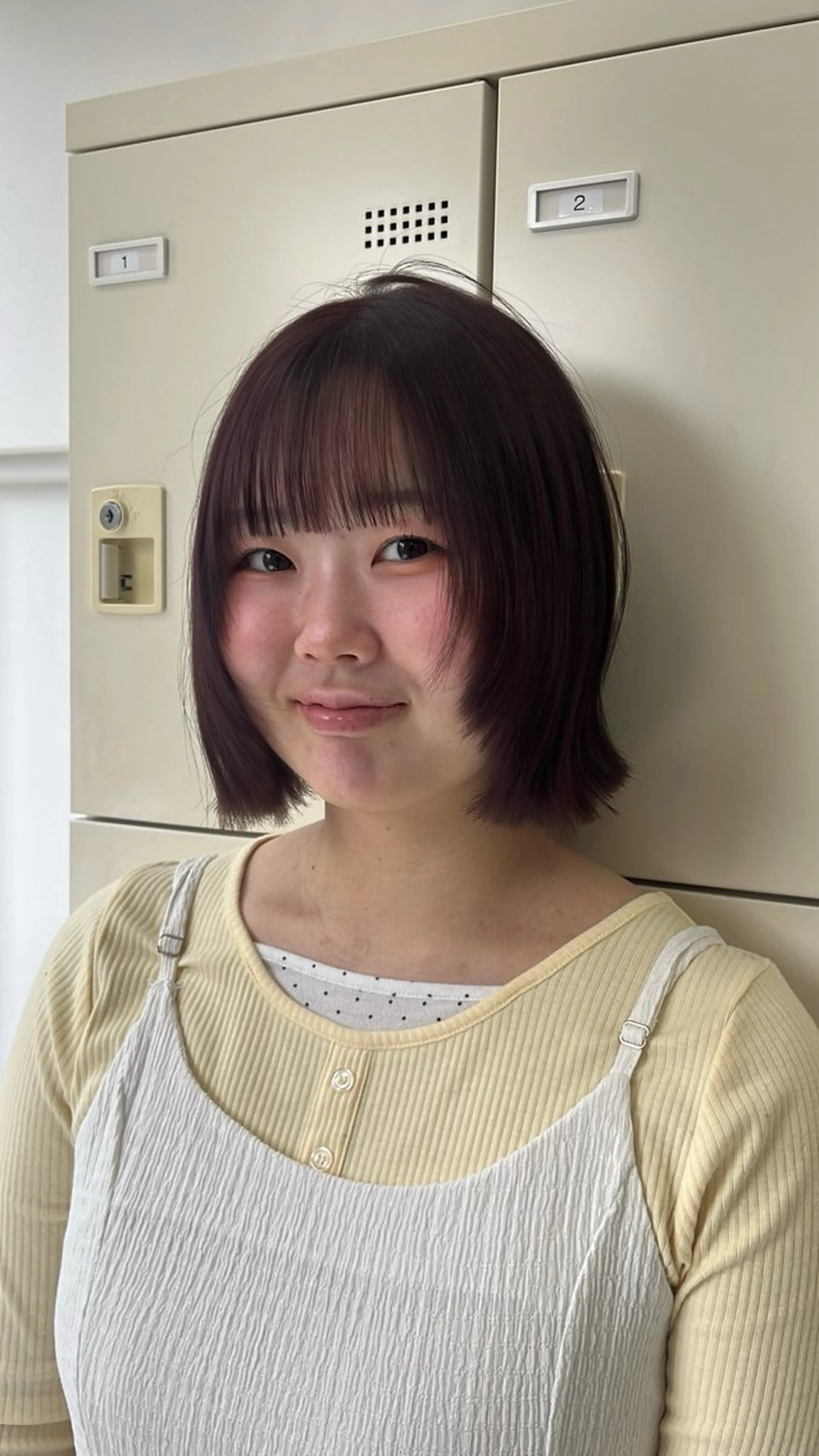 ミディアム カット ヘアカラー トリートメント ♡ナチュラルガーリー ♡ベージュ♡RINAのヘアスタイル