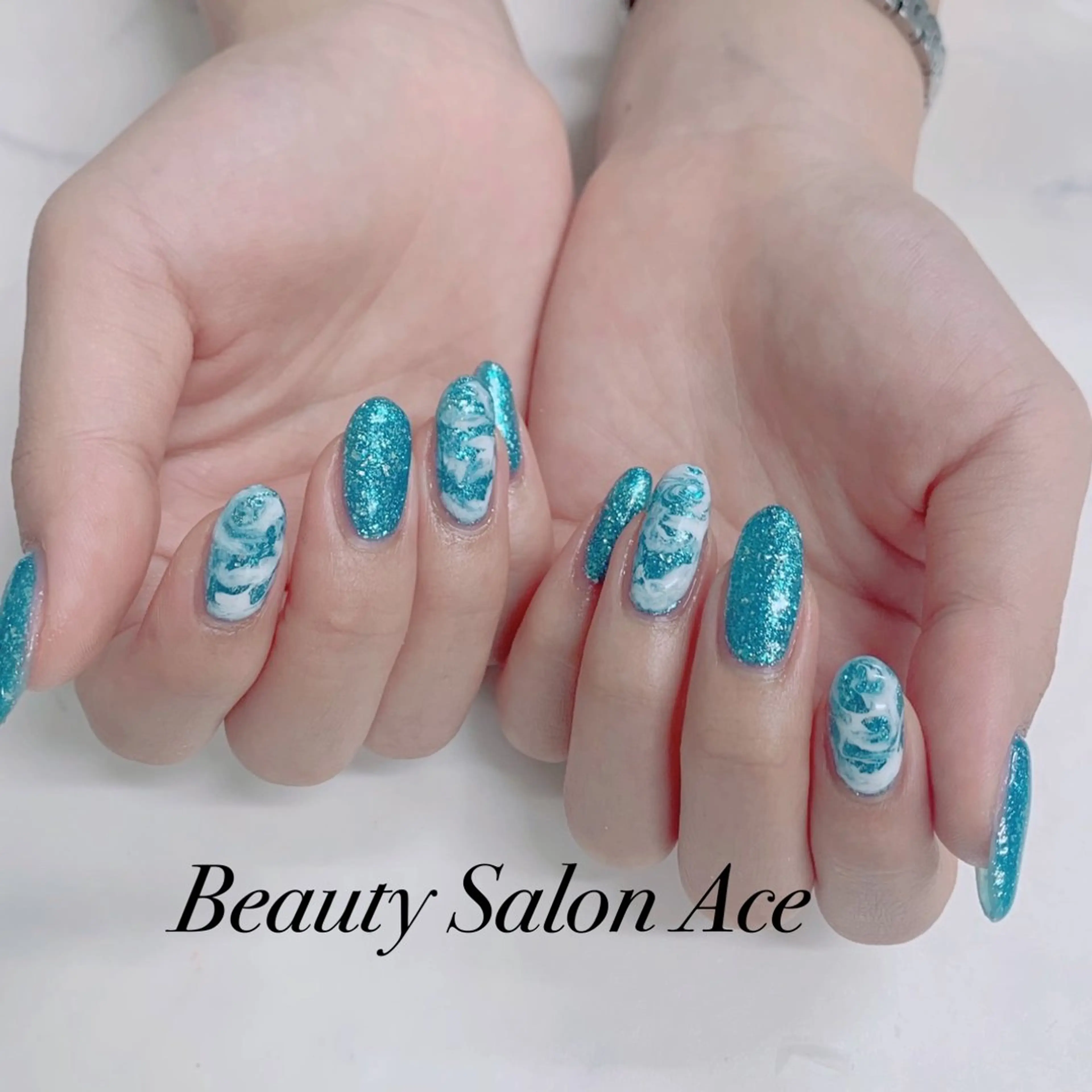 ネイル ラメ(グリッター) メンズネイル 夏ネイル ハンドネイル ハンドケア Beauty Salon Ace(ネイルサロン エース)所属・池袋フィルイン Ace♡Nailのネイルデザイン