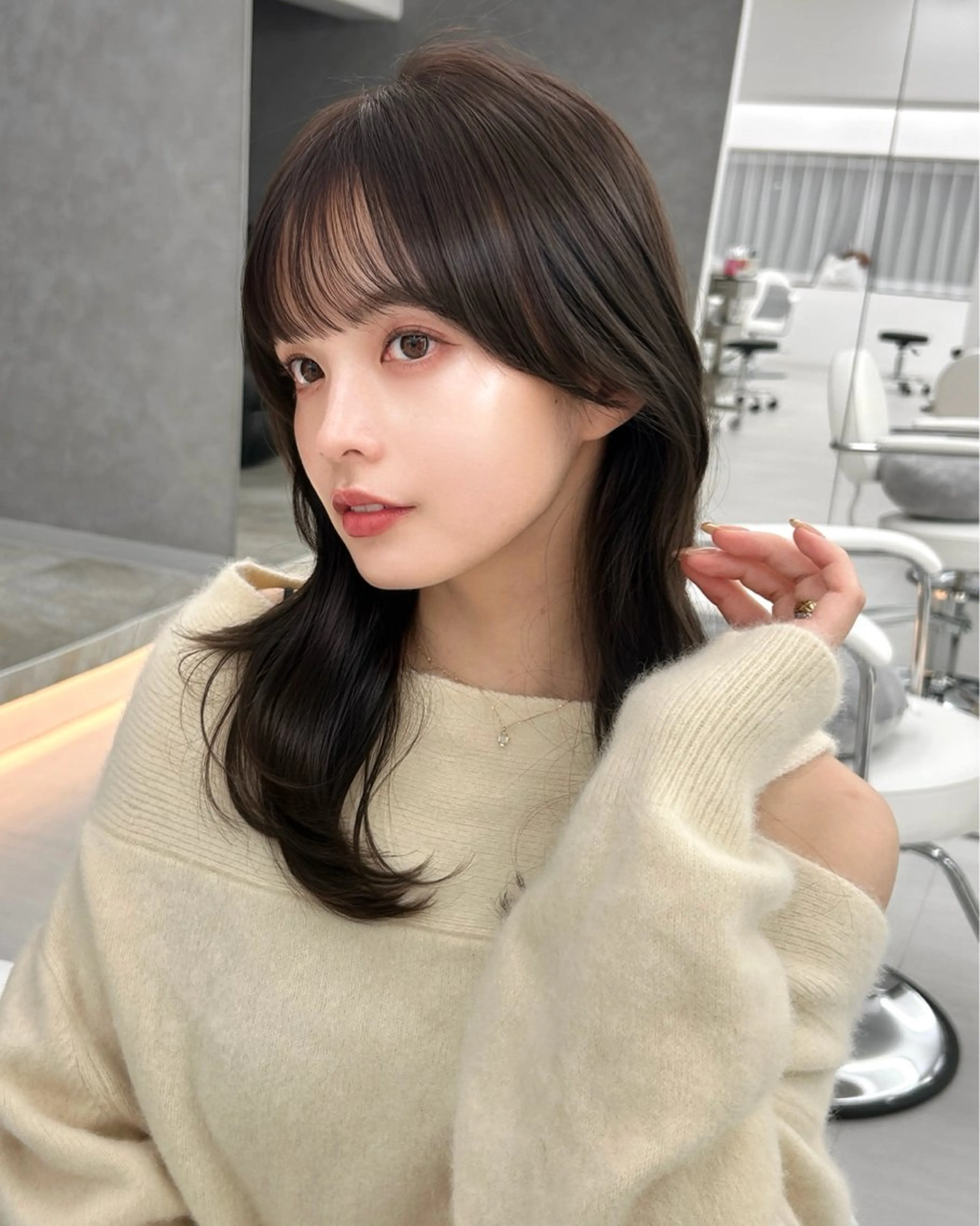 ミディアム くびれヘア レイヤーカット 【似合わせ特化🌷】 ショート/モカのヘアスタイル