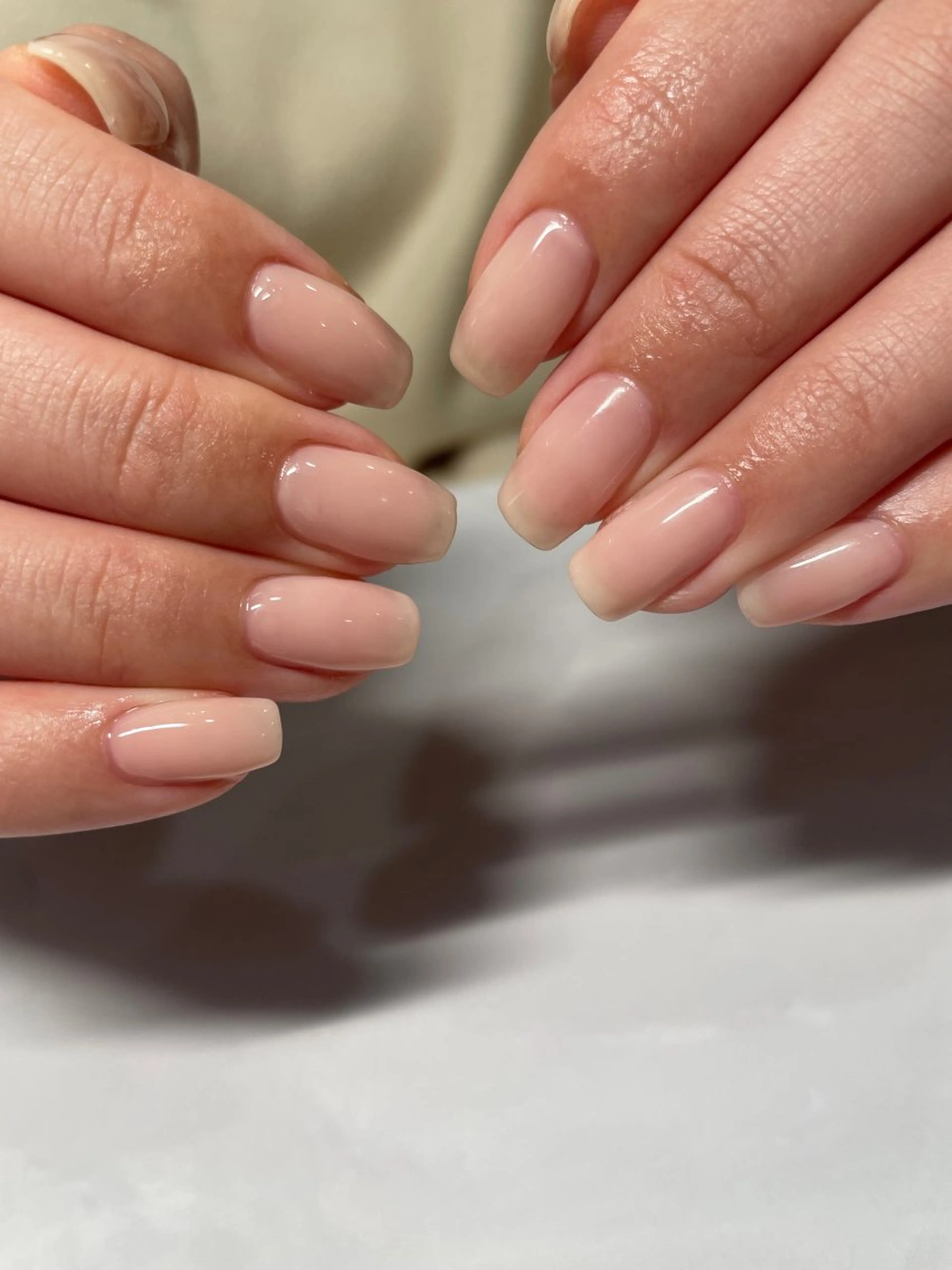 ネイル ジェルネイル ニュアンスネイル ワンカラーネイル パラジェル シンプルネイル tete nailstudioのネイルデザイン