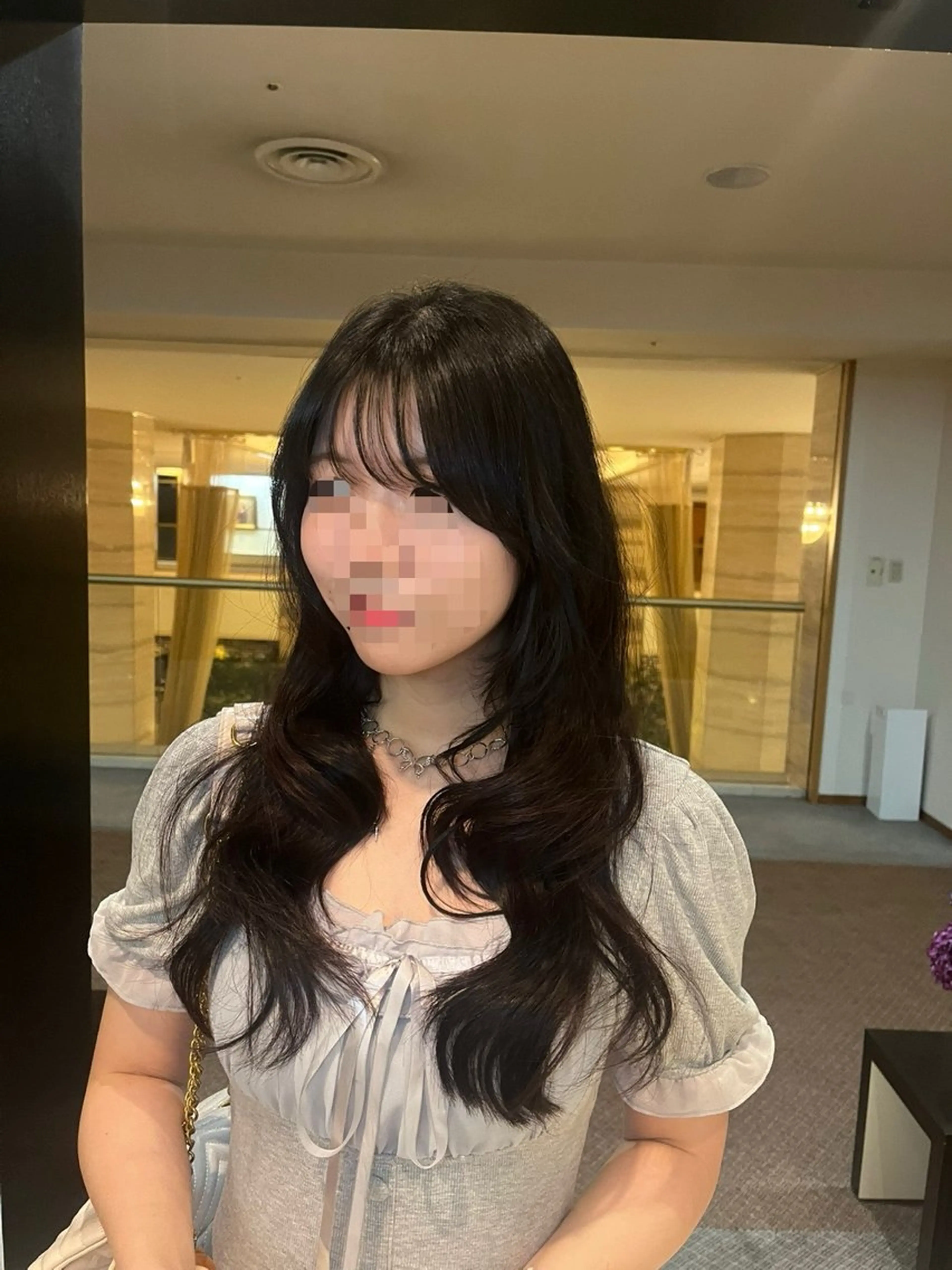 ロング 韓国風ヘア レイヤーカット タナカ Tanakaのヘアスタイル