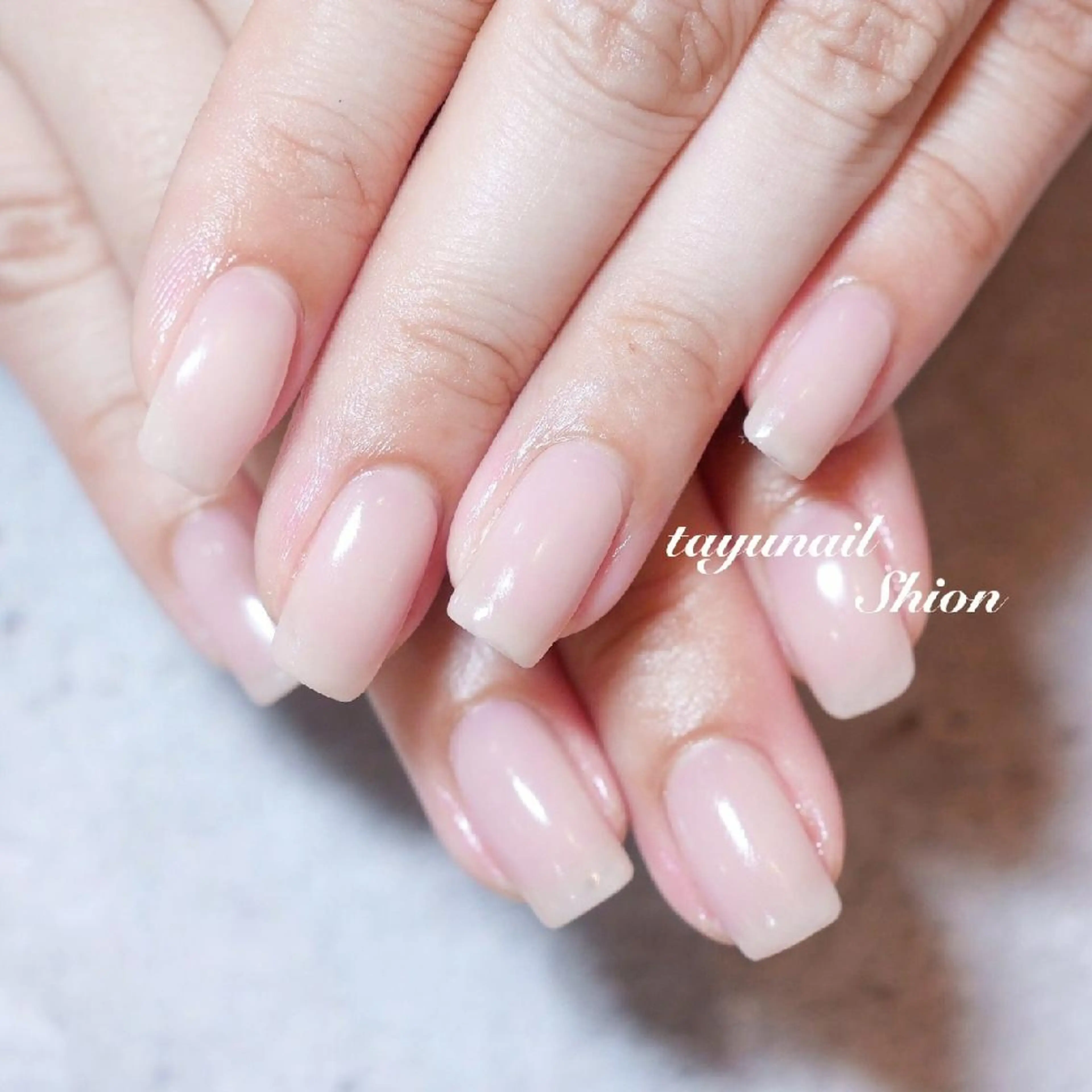 ネイル ブルー ジェルネイル パラジェル シンプルネイル 夏ネイル ネイルサロン 【たゆnail】のネイルデザイン