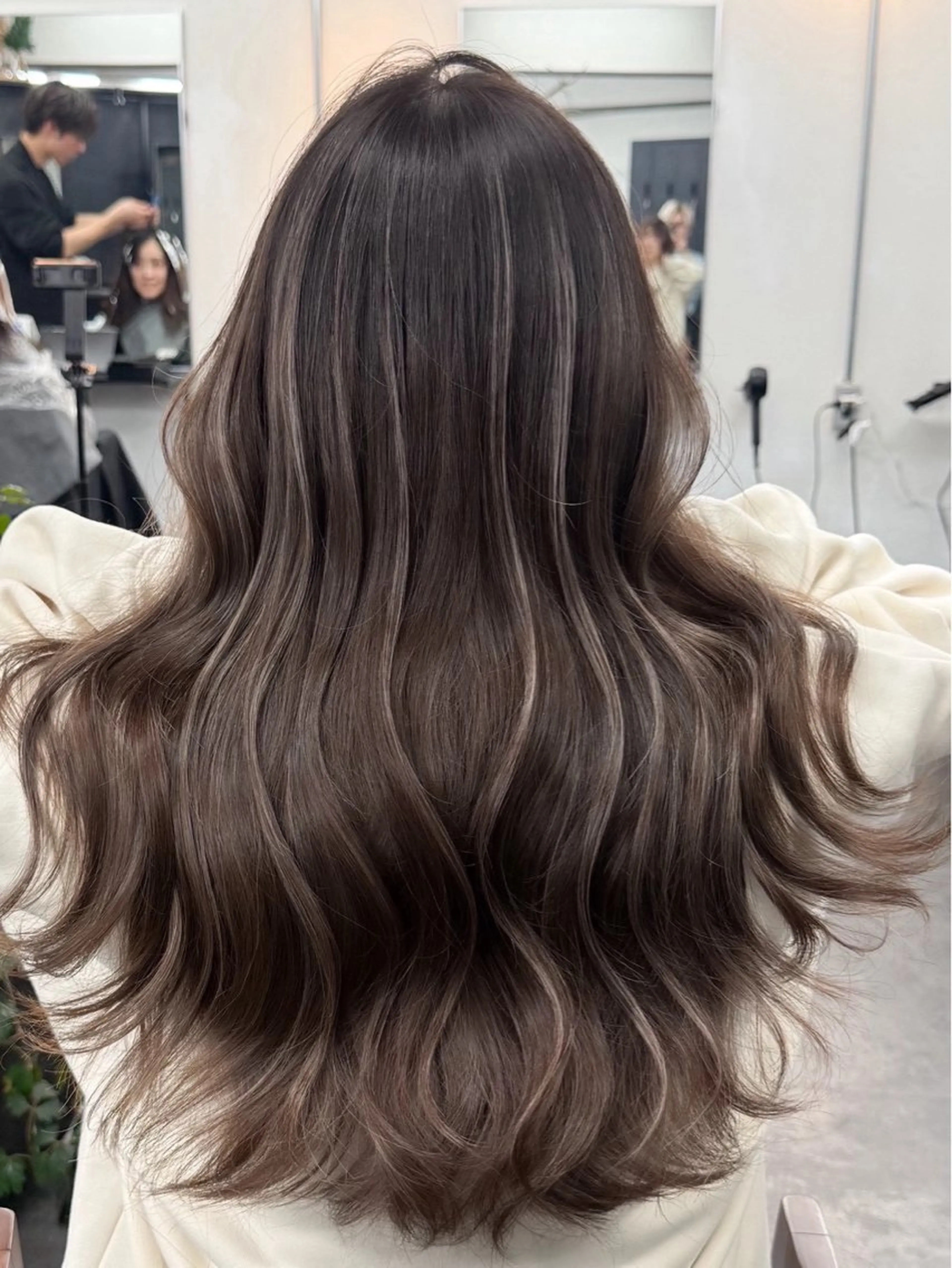 ロング カラー ヘアカラー ハイライト/レイヤー 河原町/Manatoのヘアスタイル