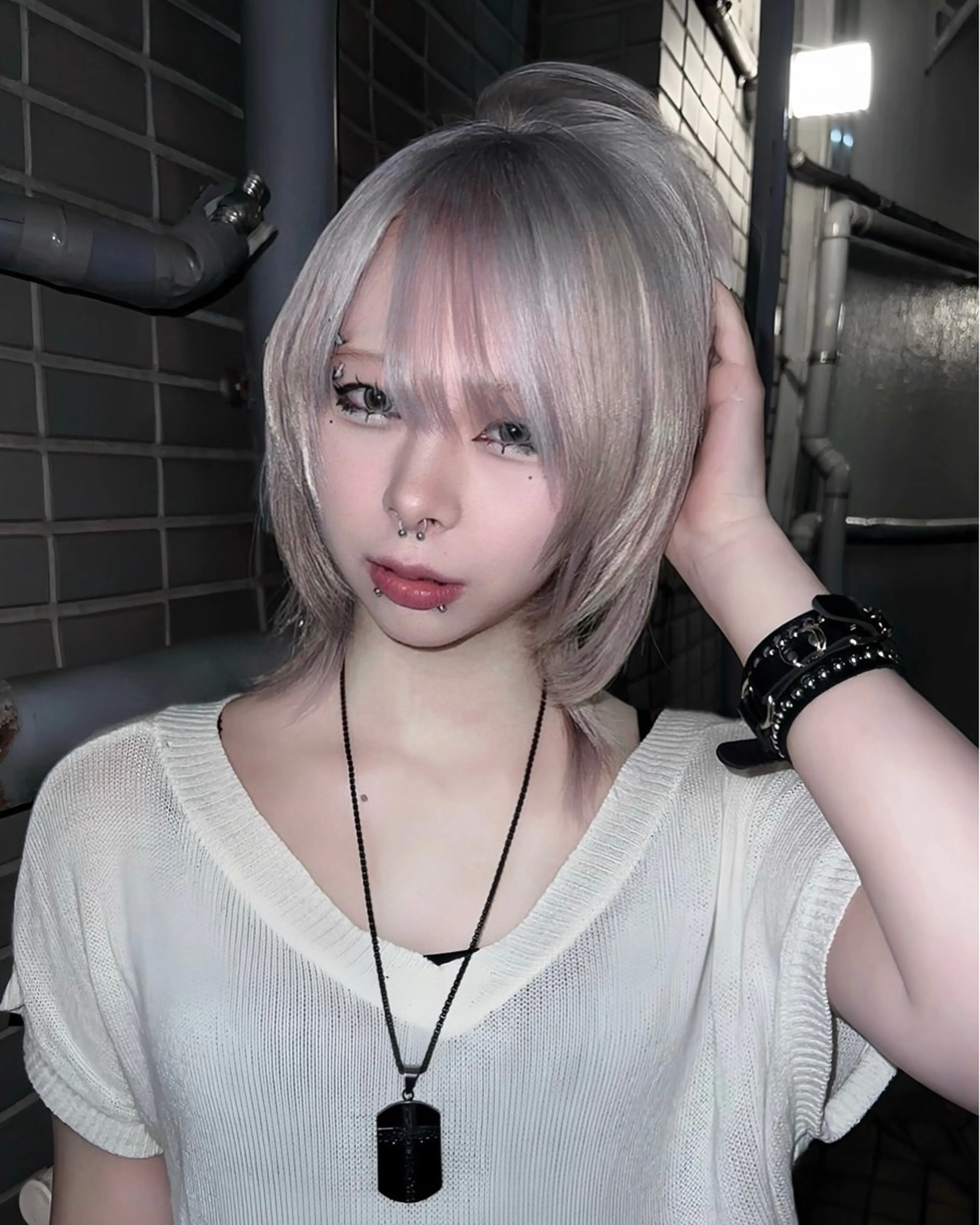 ミディアム ヘアカラー AIRA/ブリーチ ‪/透明感カラーのヘアスタイル