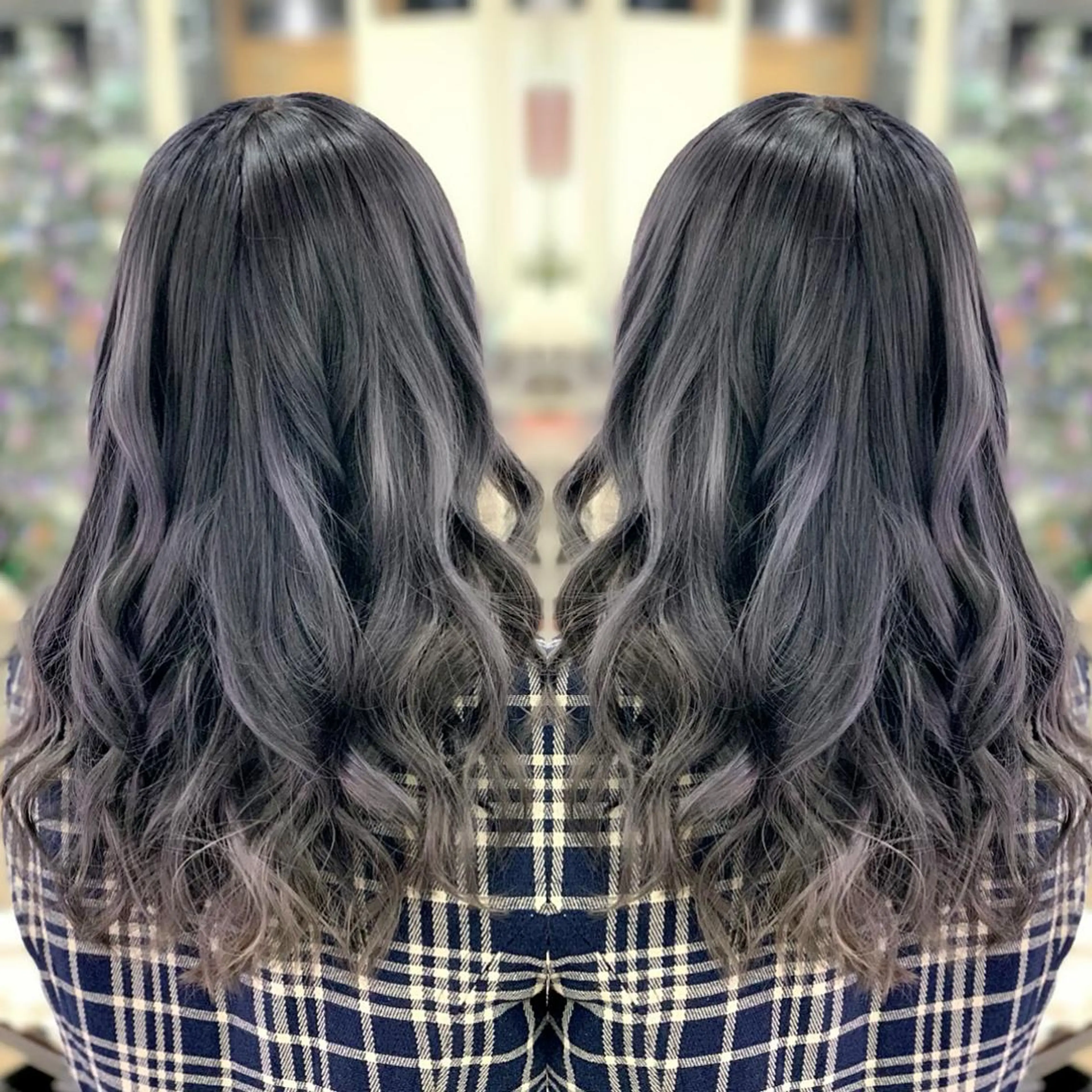 ロング カラー れん/ハイトーン /エクステ/韓国風のヘアスタイル