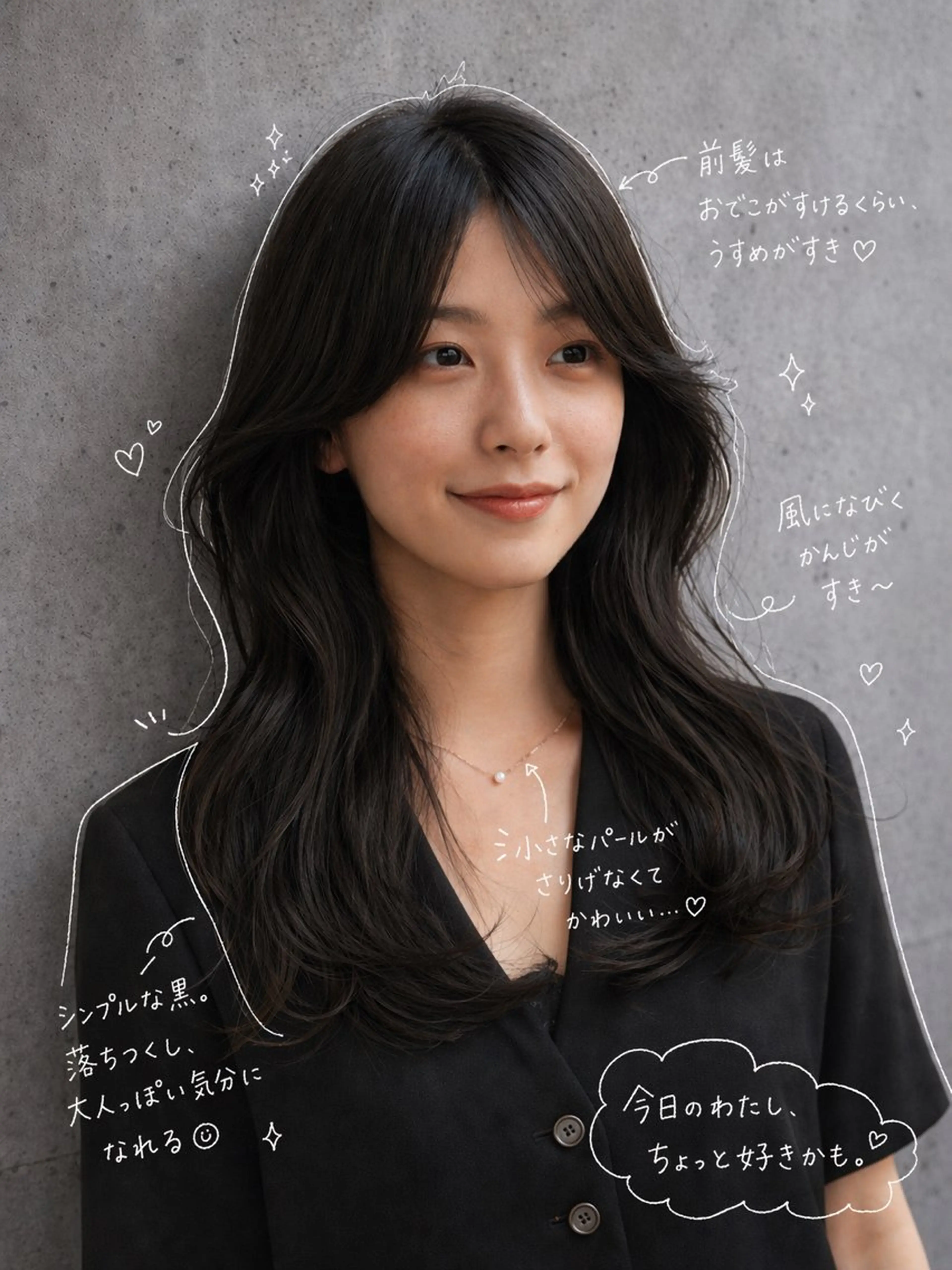 セミロング カット ヘアカラー トリートメント 透明感カラー/恵比寿 /レイヤーカット大場のヘアスタイル
