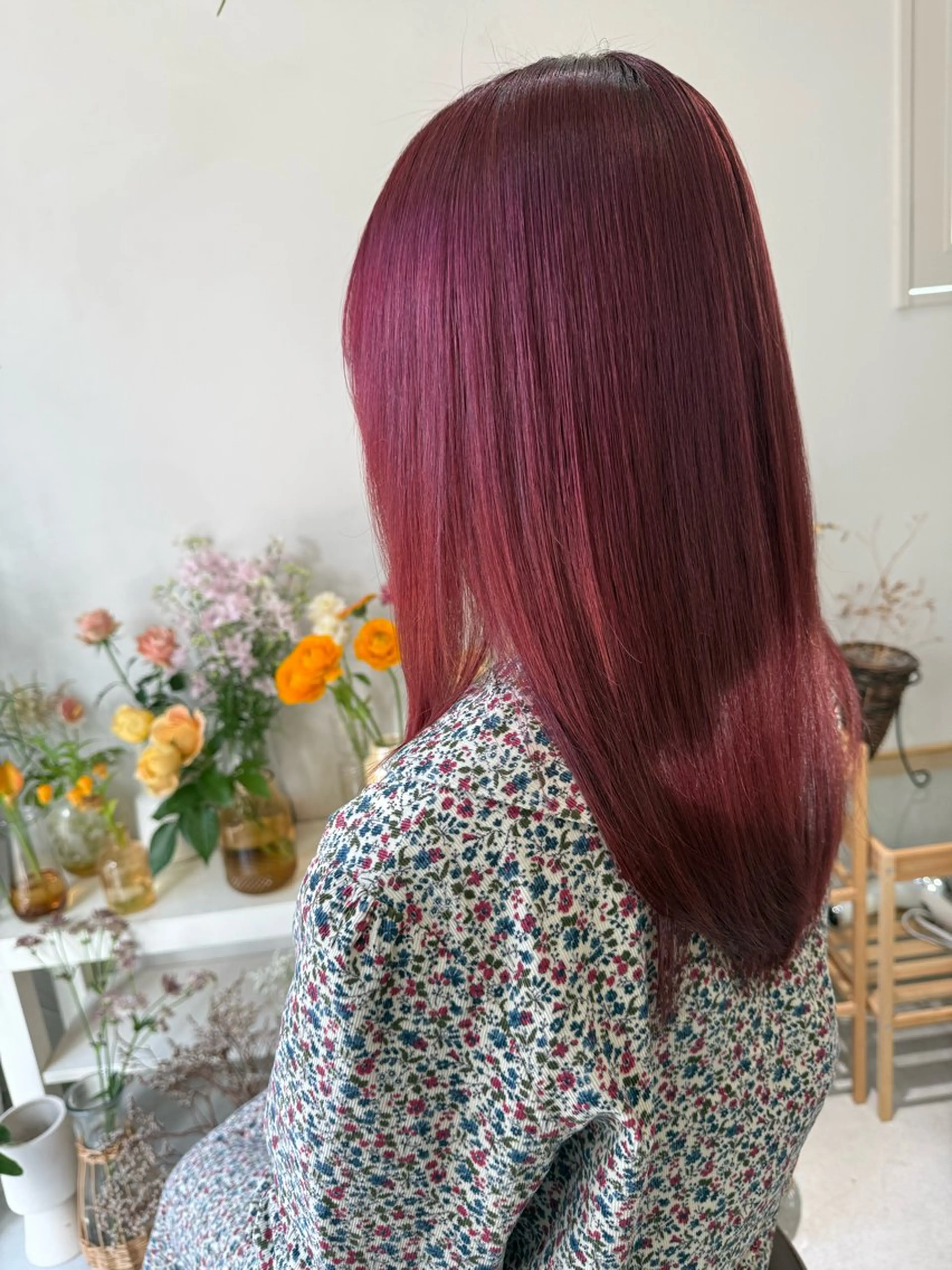 セミロング カラー ヘアカラー 🌷花屋併設サロン 荘司まゆり🌷のヘアスタイル