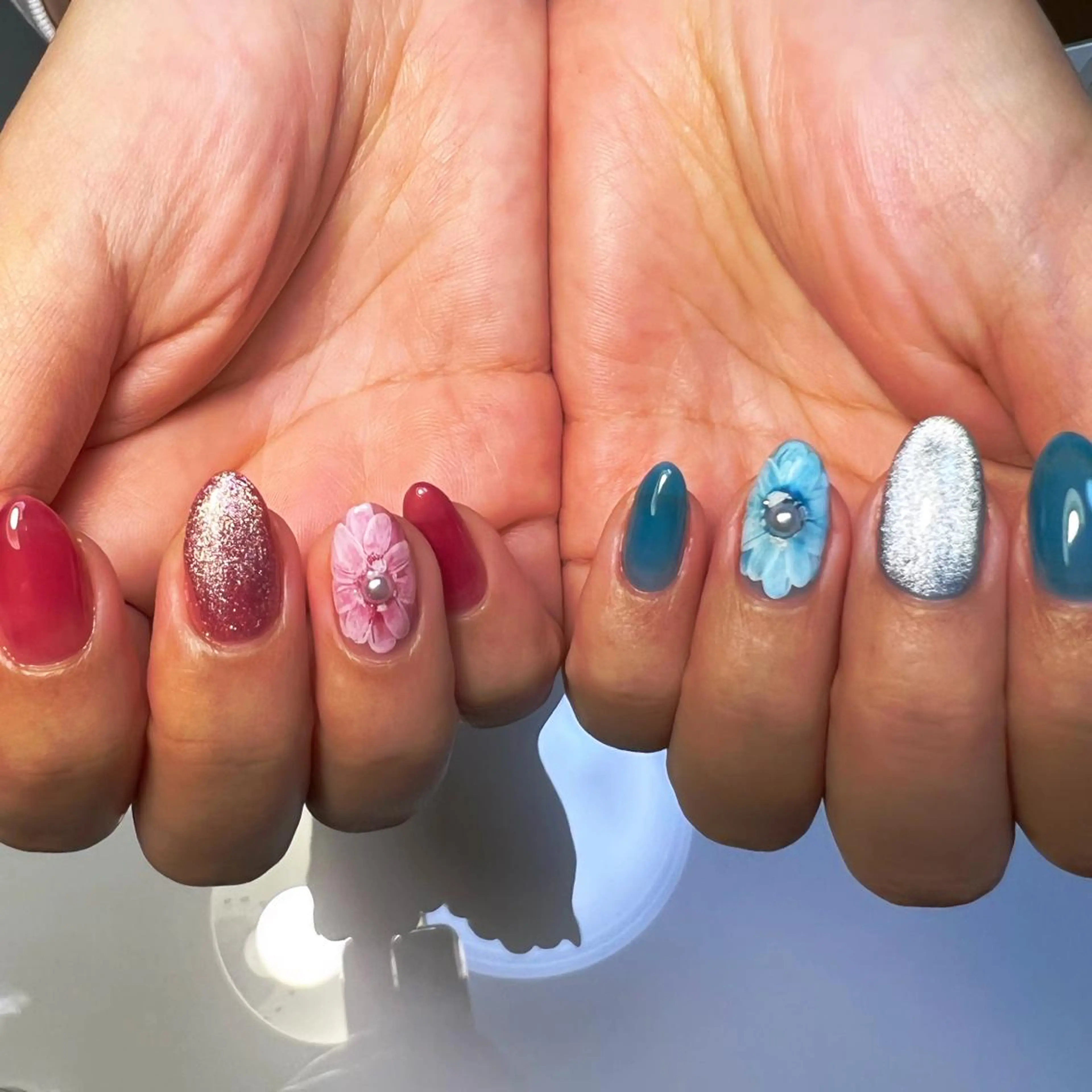 ネイル フラワーネイル 韓国ネイル 武藤 茉紀のネイルデザイン