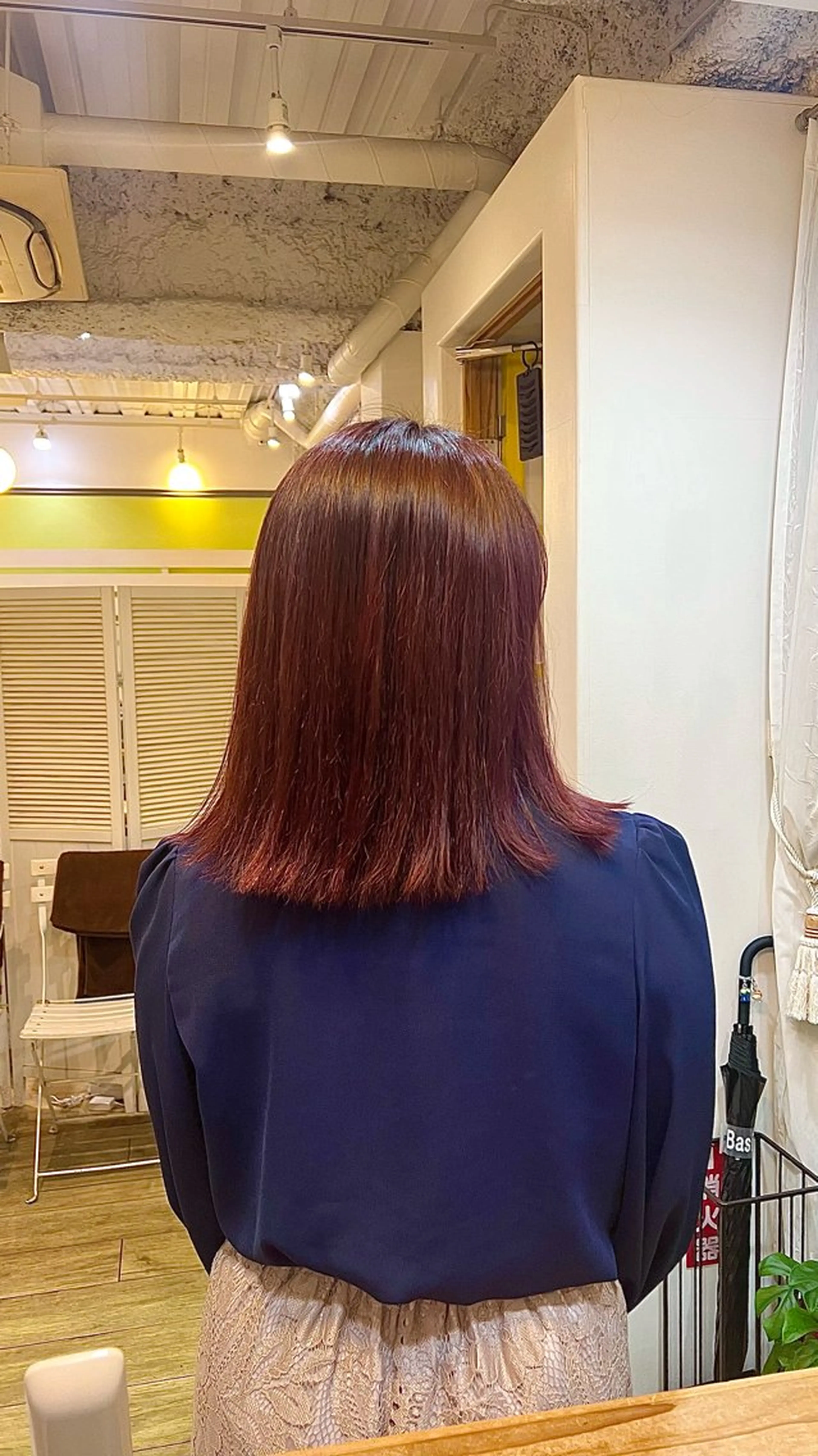 ミディアム カラー ヘアカラー ミディアムレイヤー/ 艶カラー🎀 emiのヘアスタイル