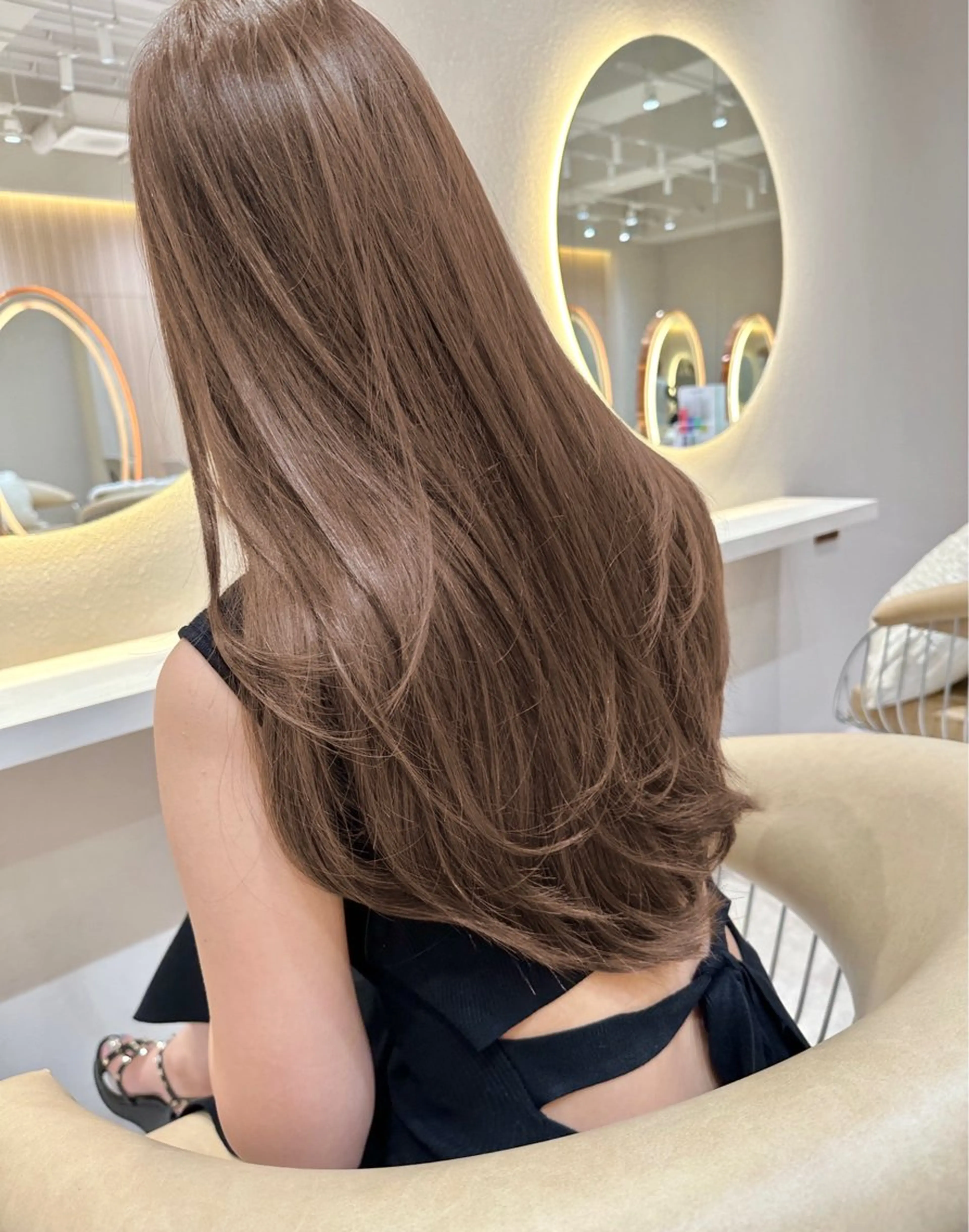 カラー ヘアカラー トリートメント ❤️ブリーチなし💚 ダブルカラー平野実花のヘアスタイル