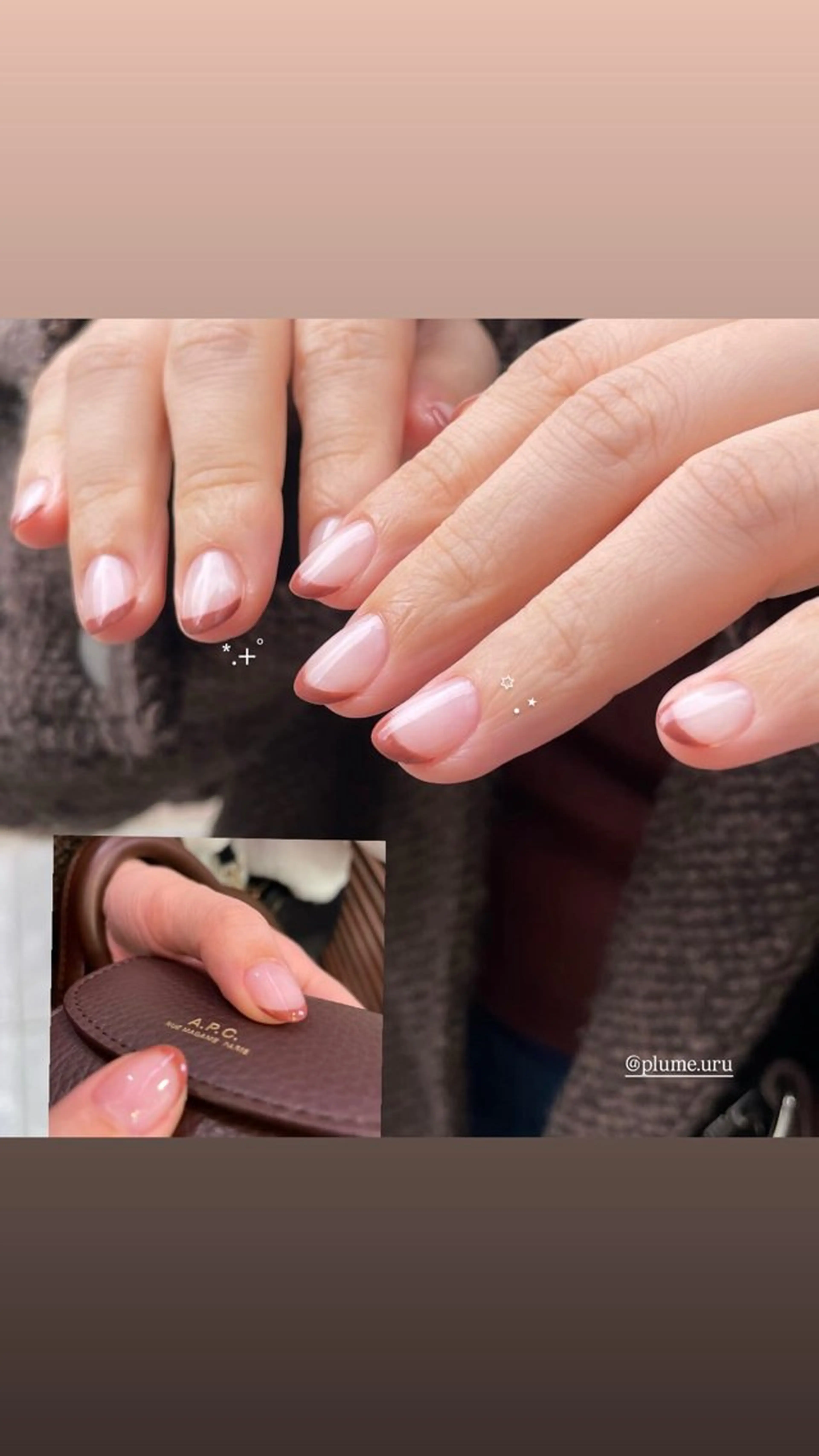 ネイル クリアネイル フレンチネイル ハンドネイル plume. uruのネイルデザイン