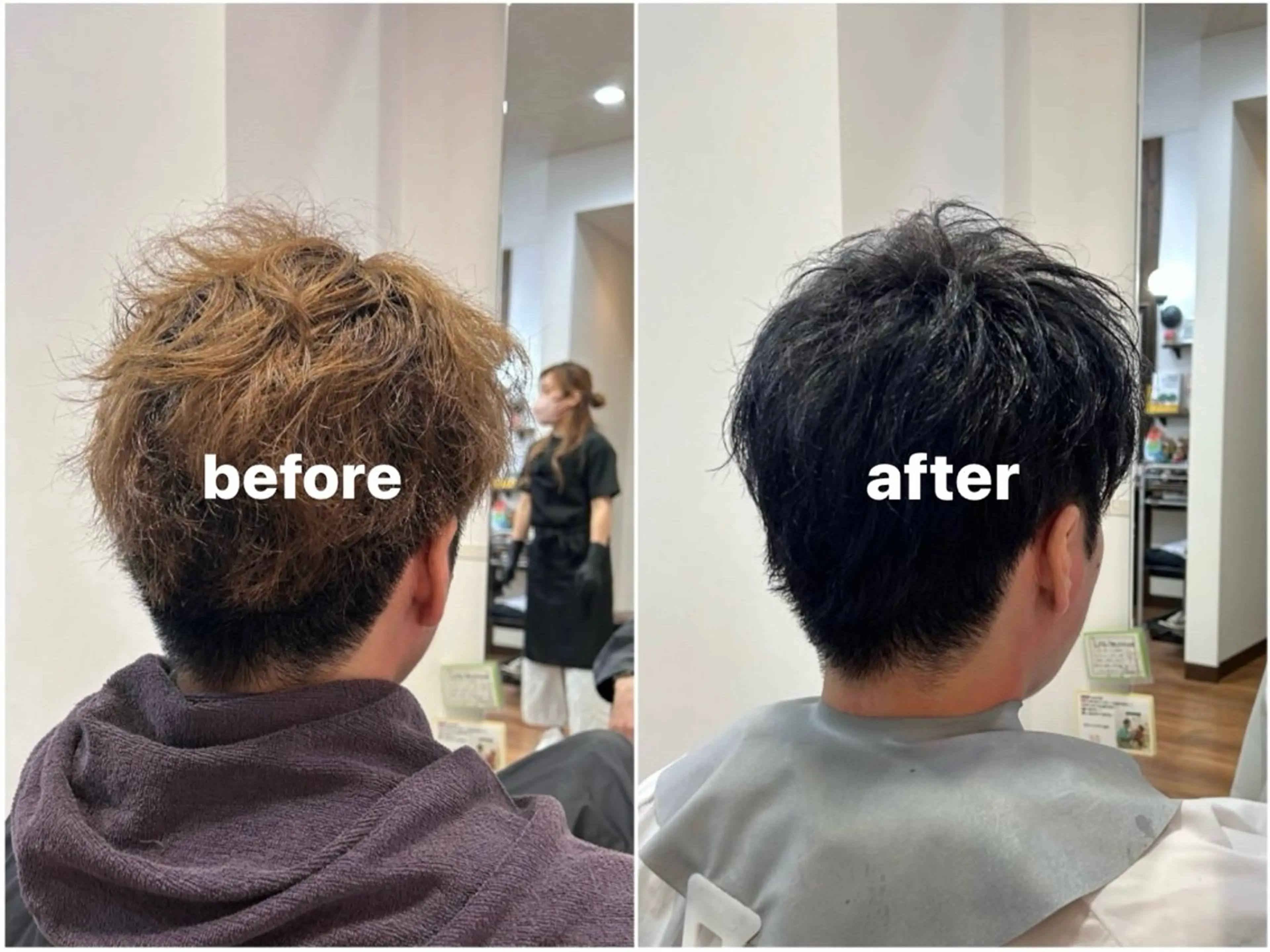 ショート カラー メンズ メンズブリーチ ブリーチ ブルーカラー ブルーグレー ブルーグレージュ flower所属・原田 歩実のヘアスタイル