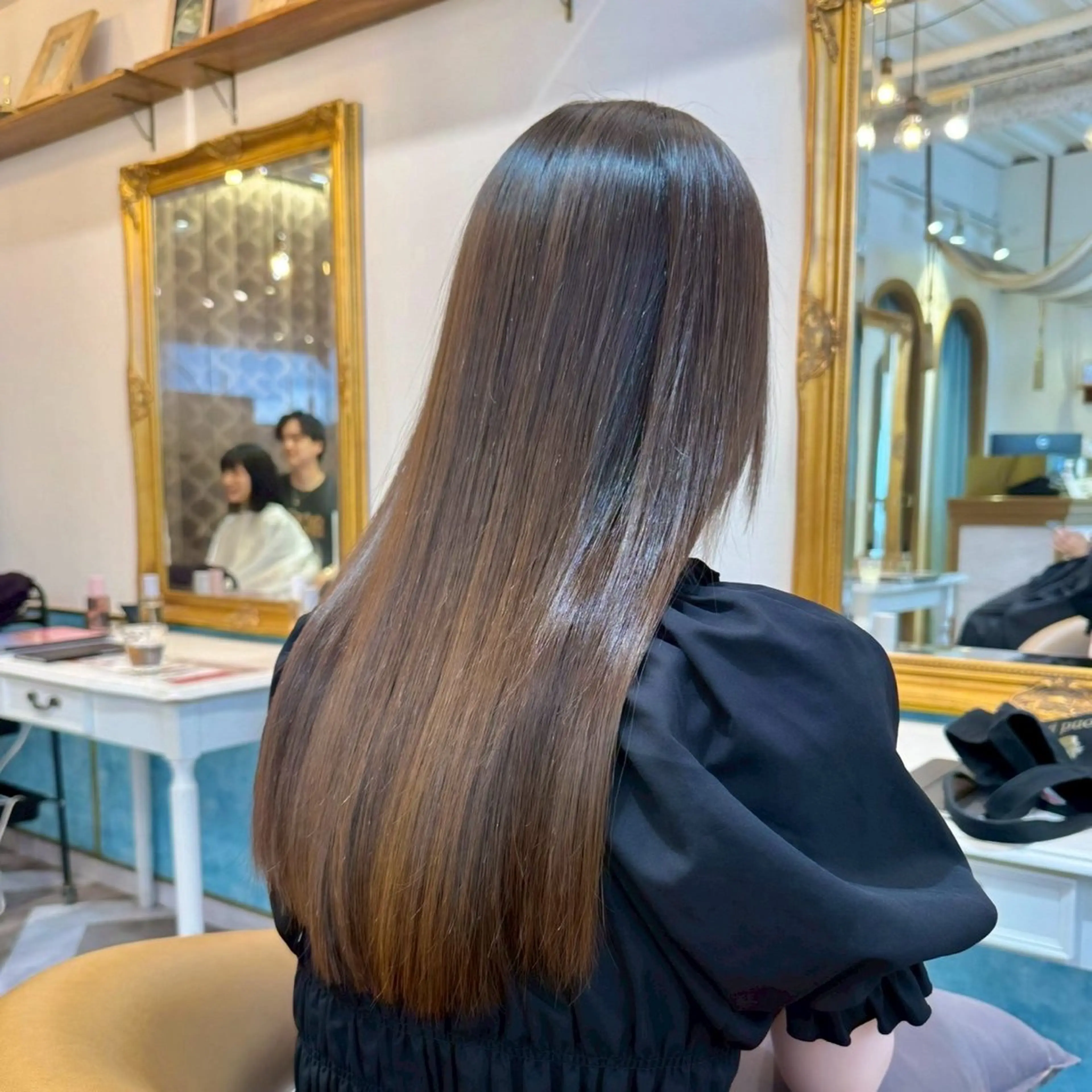 ロング 縮毛矯正 佐藤 優成のヘアスタイル
