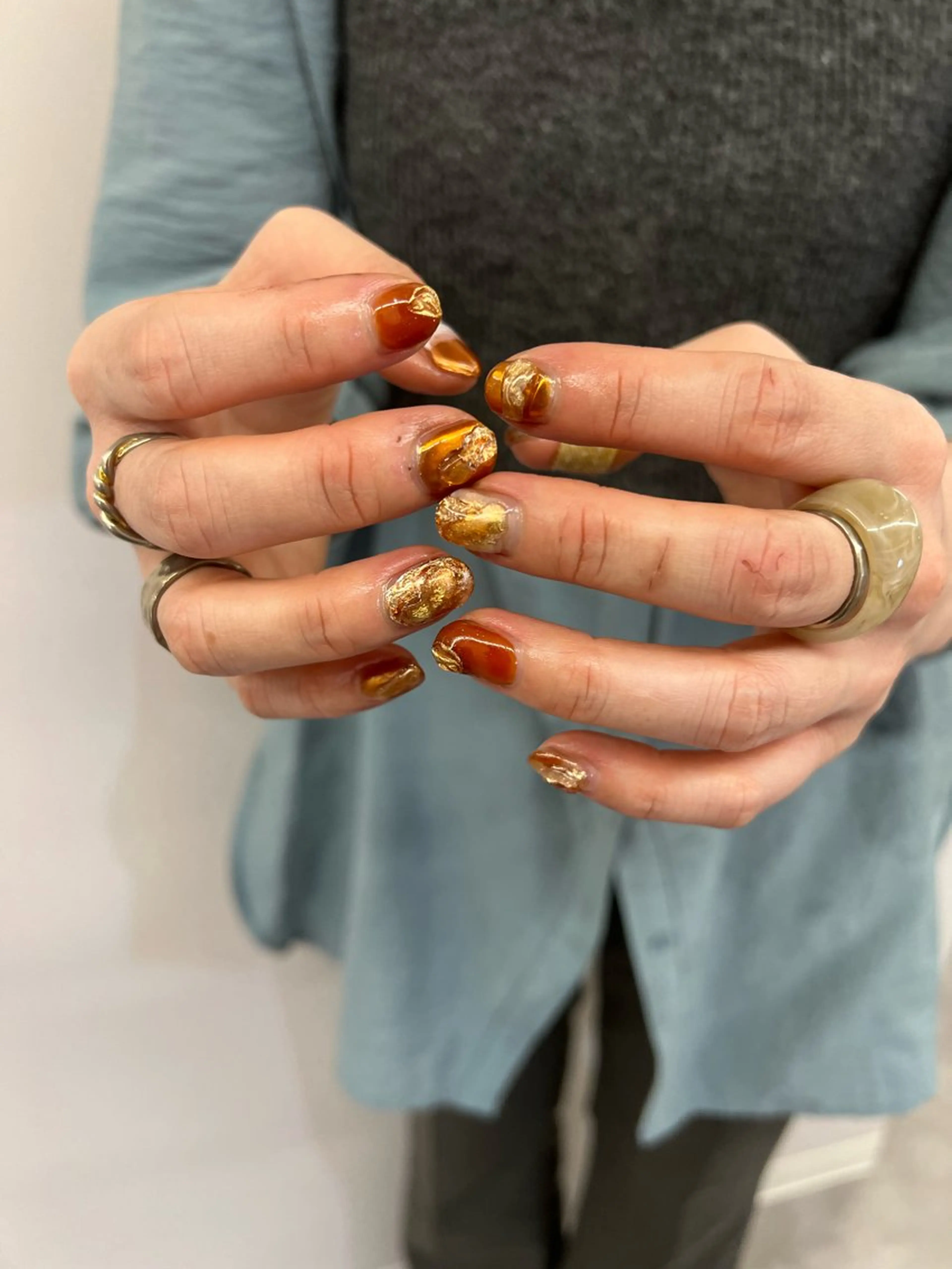 ネイル フラッシュネイル ジェルネイル 韓国ネイル 持ち込み ニュアンスネイル ハンドネイル ハンドケア Bana_ Nailのネイルデザイン