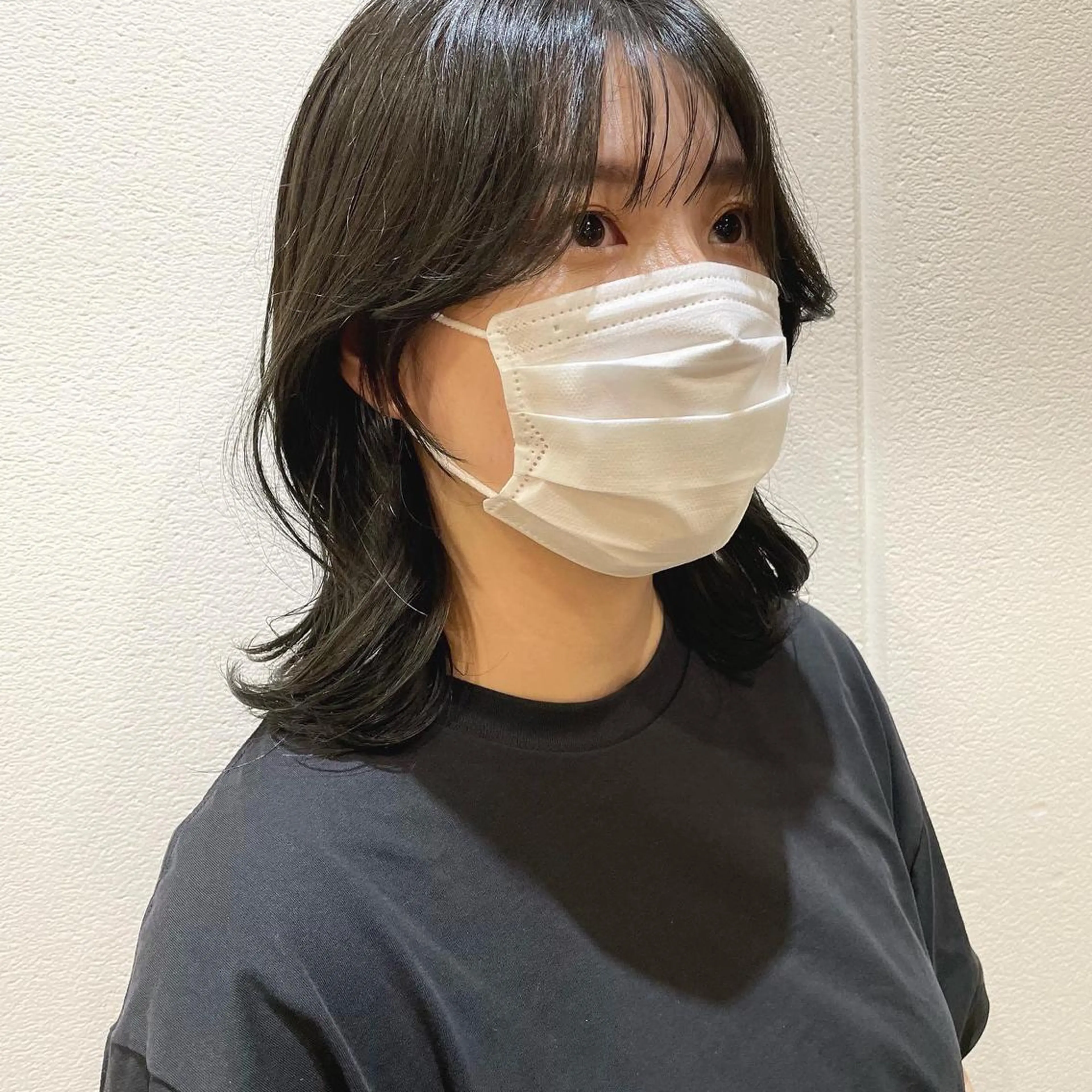 ミディアム 梅田/赤み消しカラー /顔まわりcut🤍のヘアスタイル