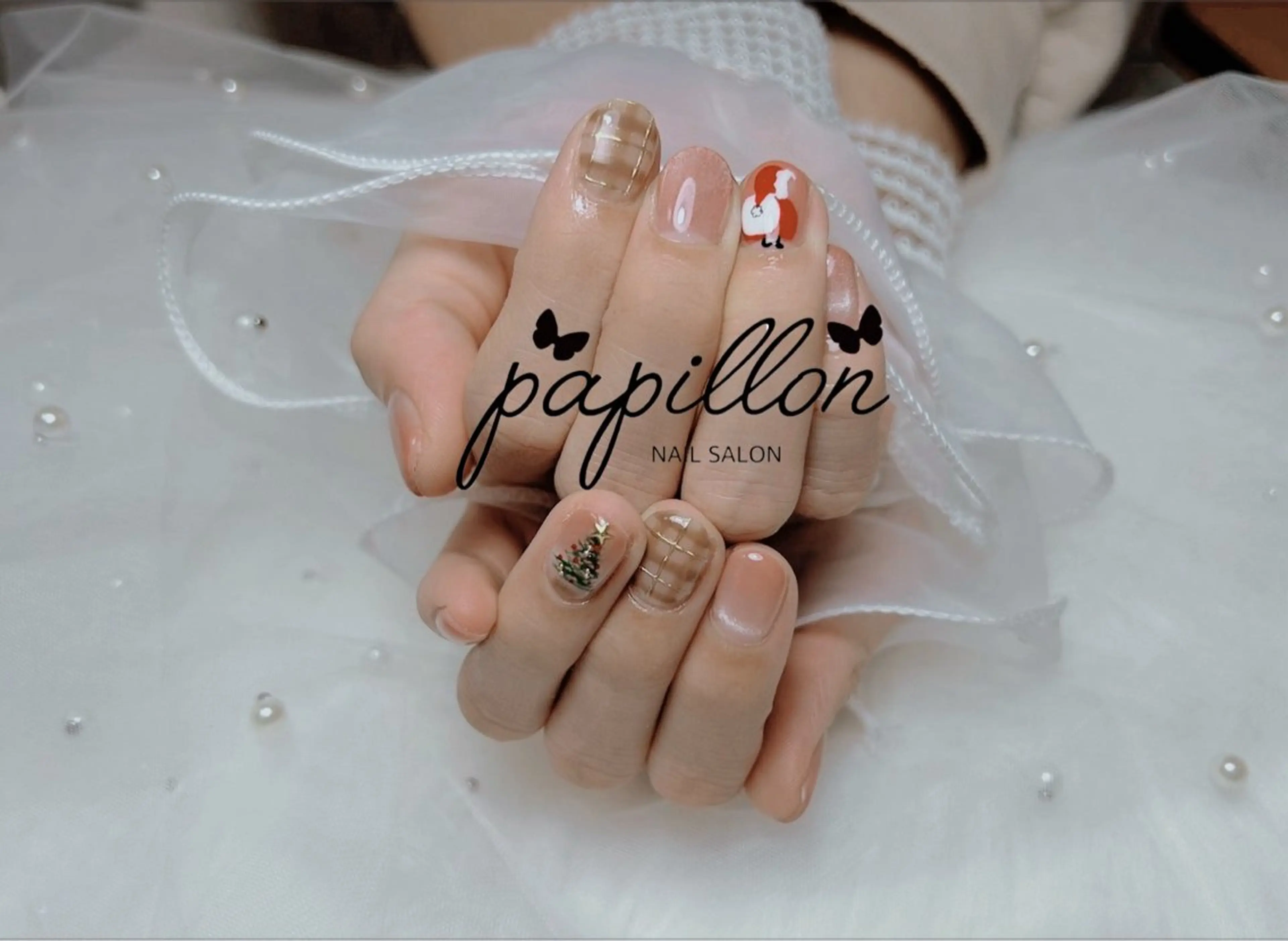 ネイル 冬ネイル クリスマス NAILSALON papillonのネイルデザイン