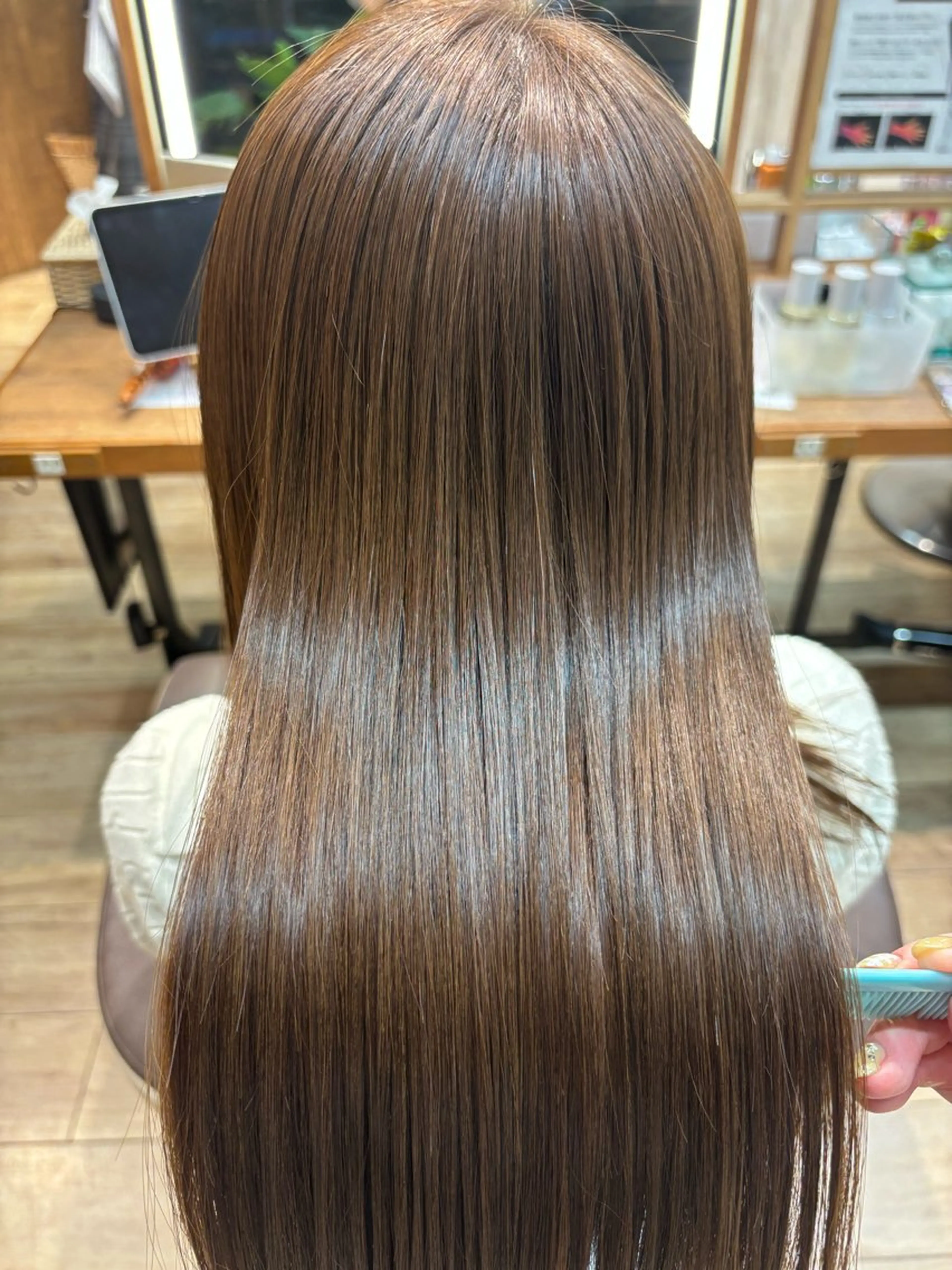 ロング 縮毛矯正 ゆうこ🍀髪質改善/ ストレート/艶カラーのヘアスタイル