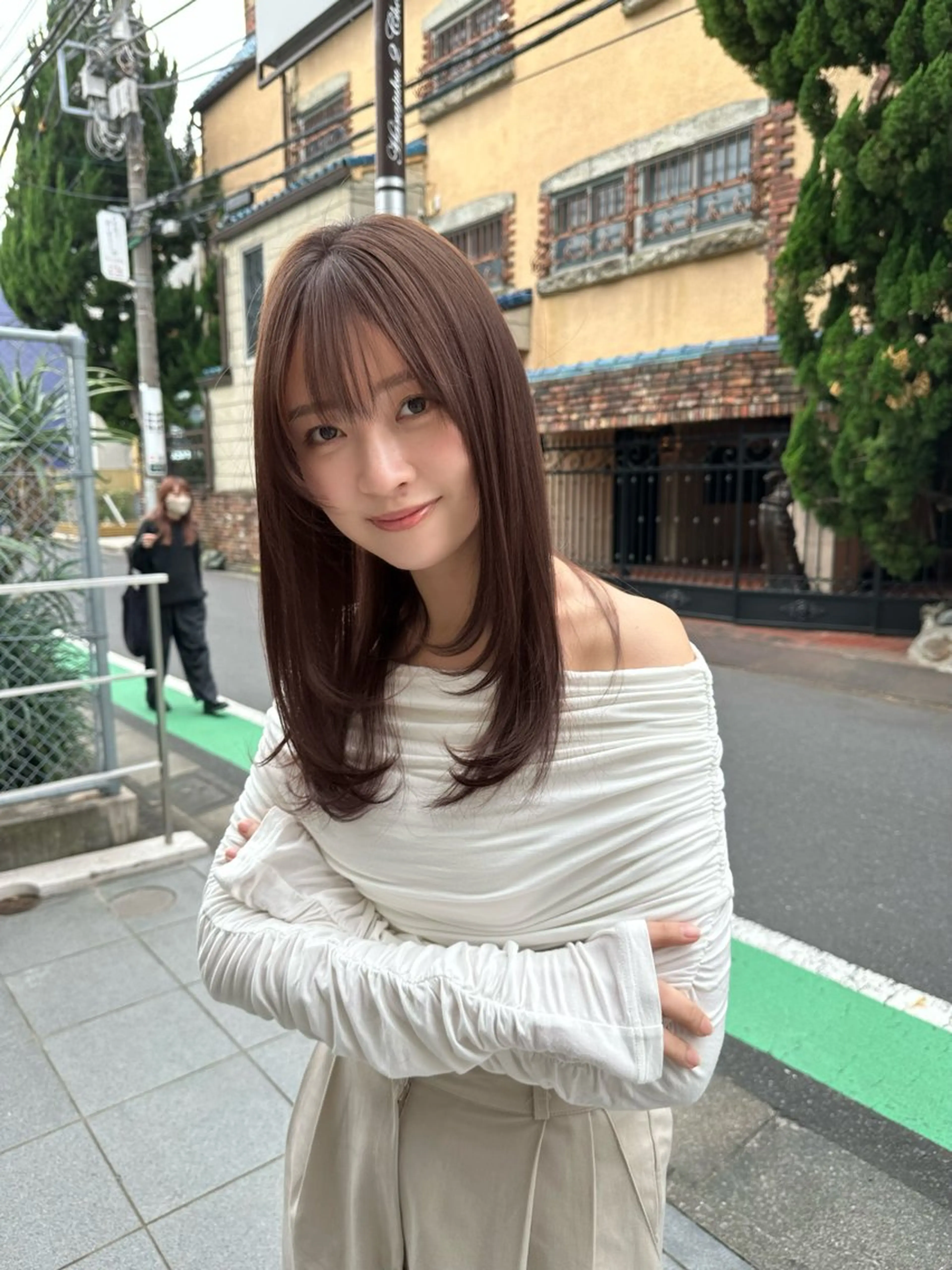 セミロング カラー カット ヘアカラー トリートメント 柔らか透け感カラー 🌿ムロヤリョウスケのヘアスタイル