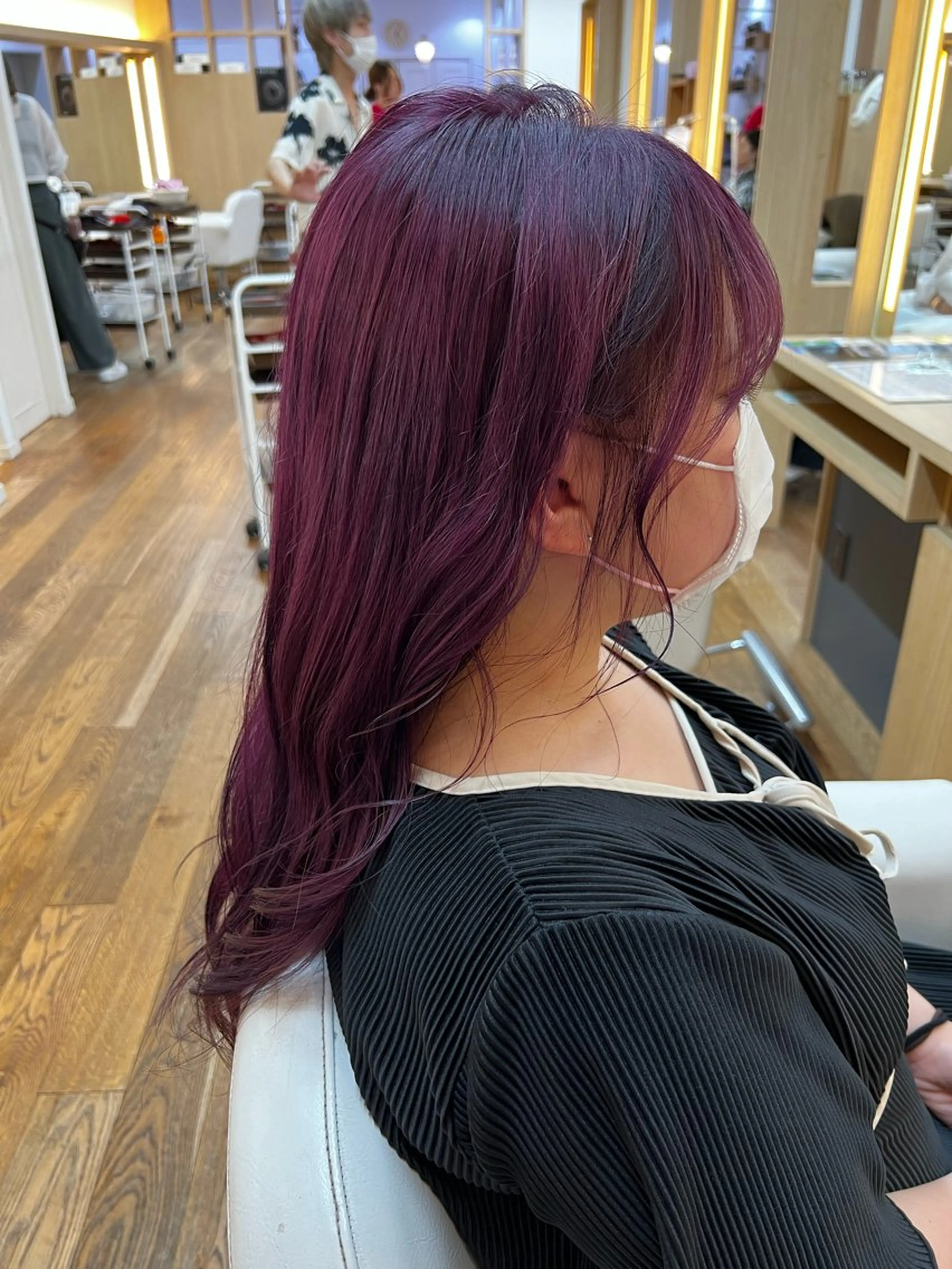 ロング カラー ヘアカラー トリートメント ✂︎HITOMI✂︎ 副店長のヘアスタイル