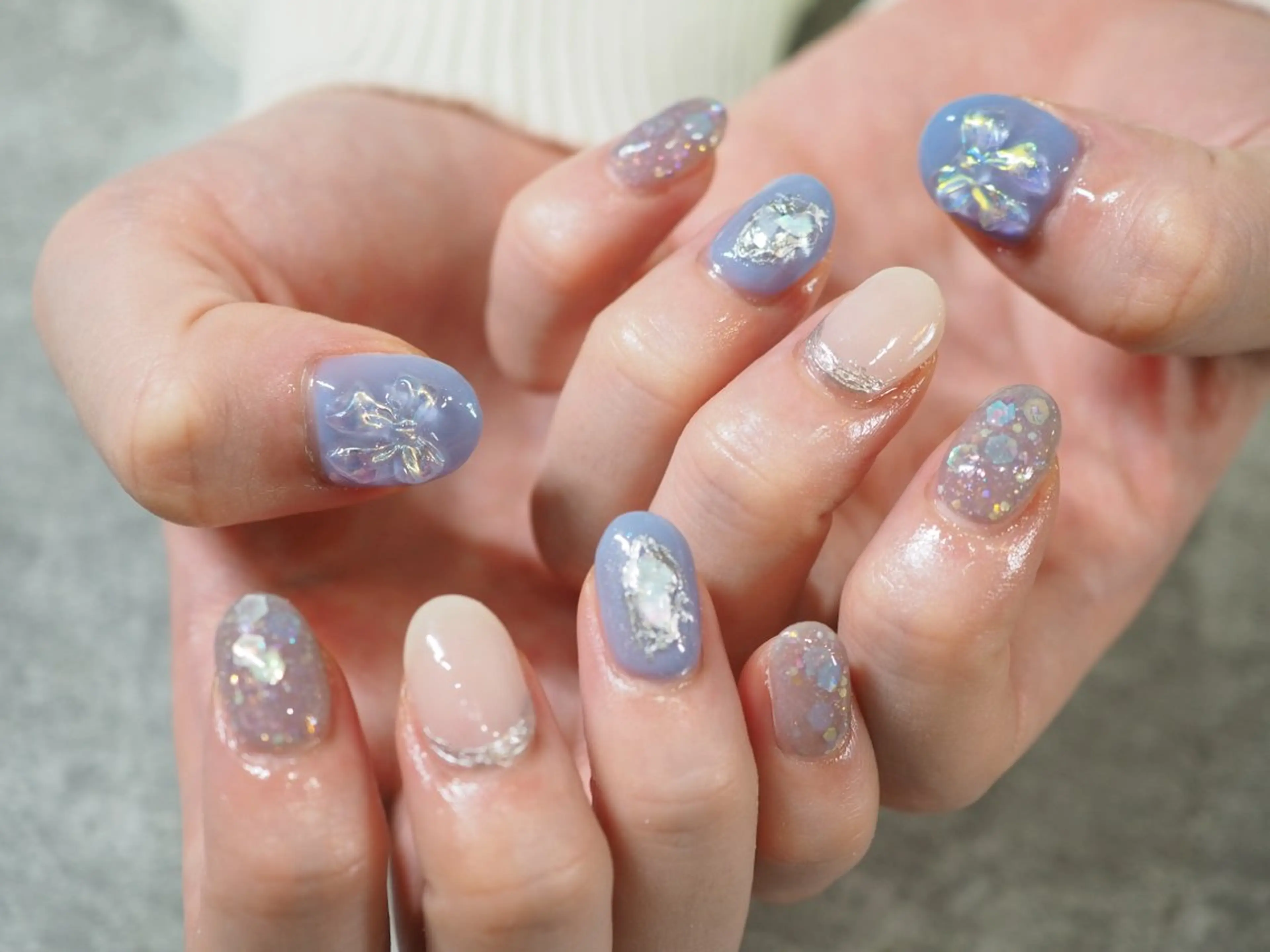 ネイル アートネイル チークネイル フラッシュネイル フットネイル フレンチネイル glaNje shioriのネイルデザイン