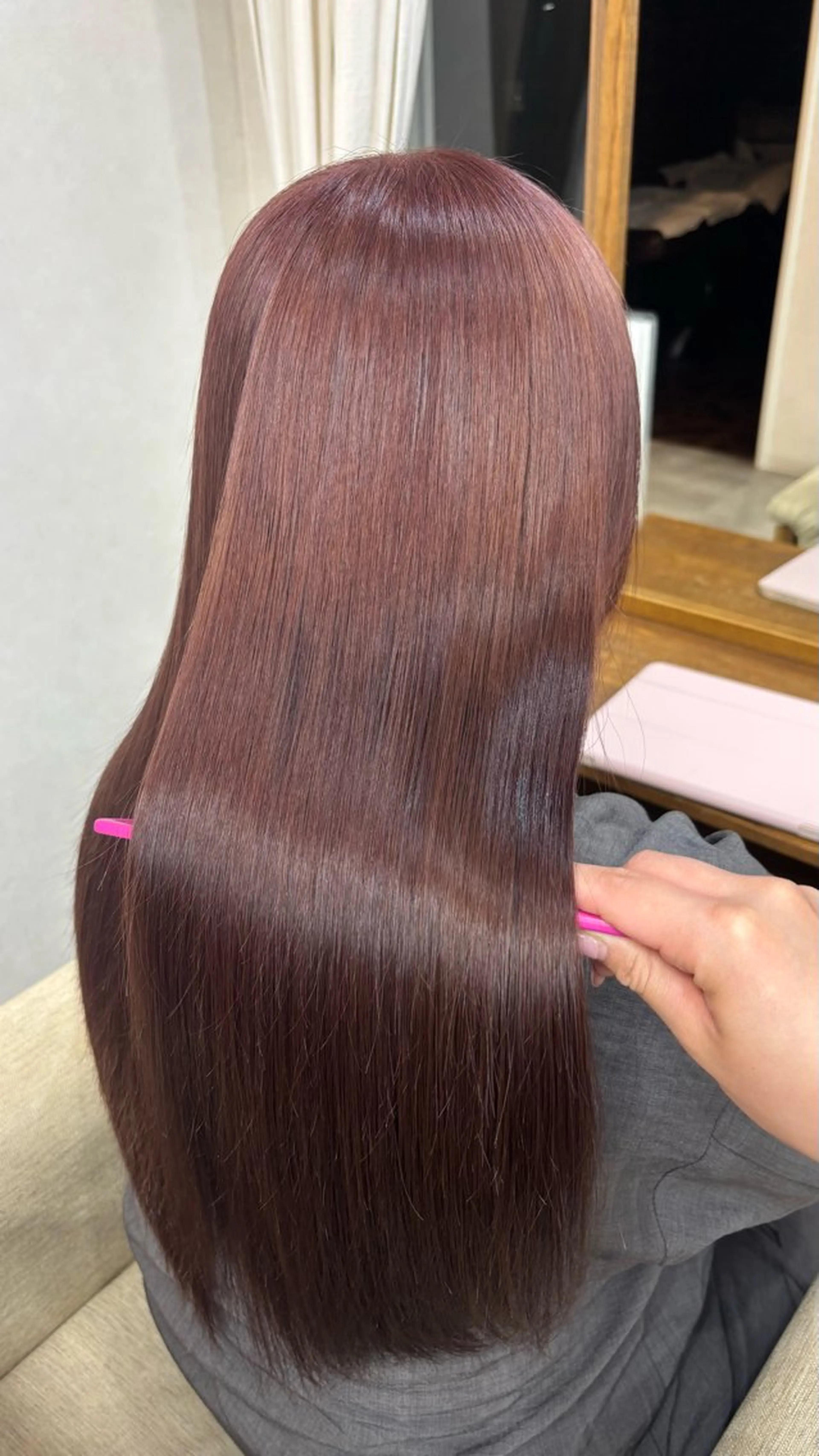 ロング カラー ダブルカラー ラベンダーカラー ラベンダーピンク ピンクカラー ヘアカラー トリートメント ブリーチカラー🎀 Himariのヘアスタイル