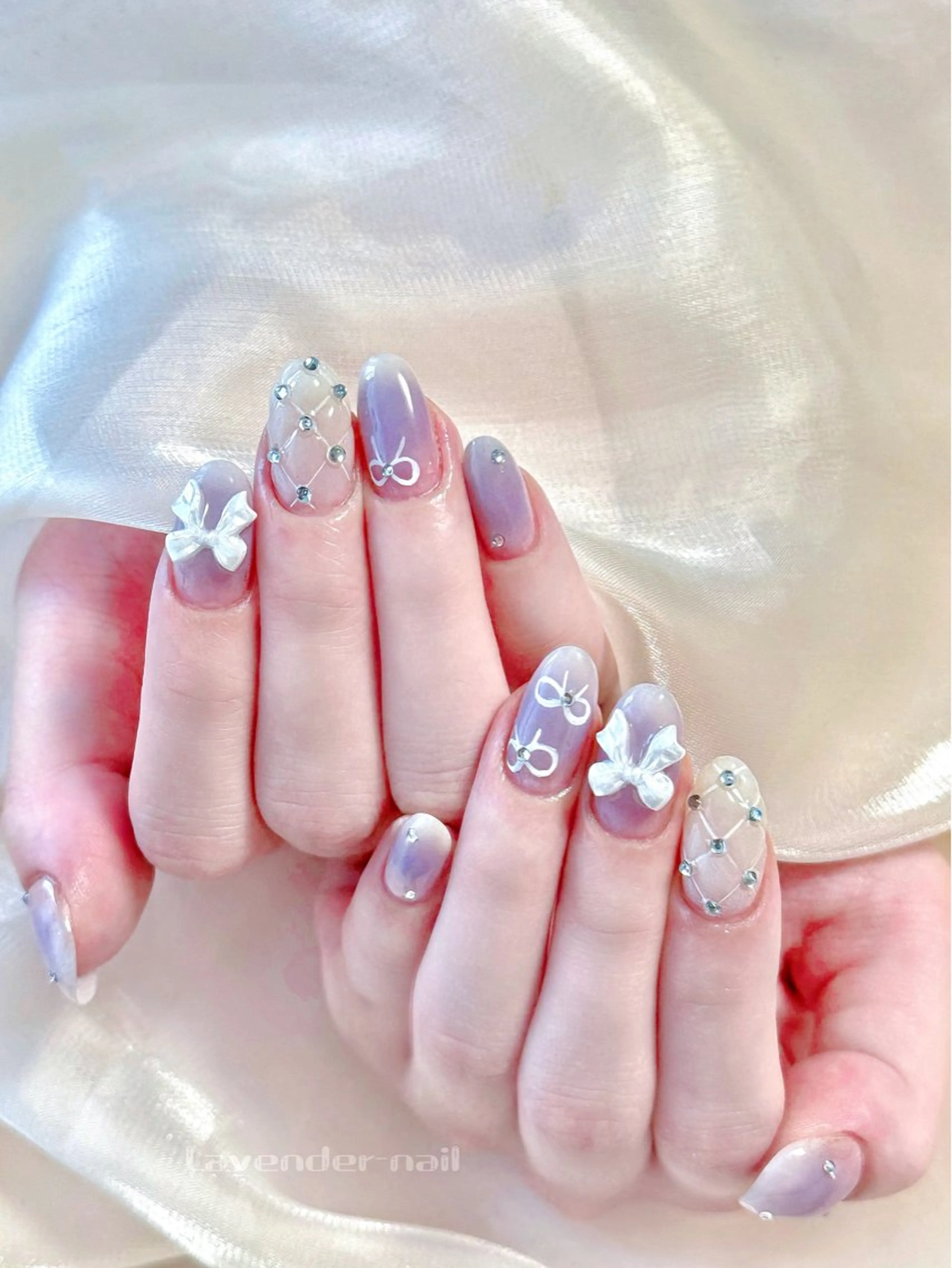 ネイル ハンドネイル Lavender nail·北18条のネイルデザイン