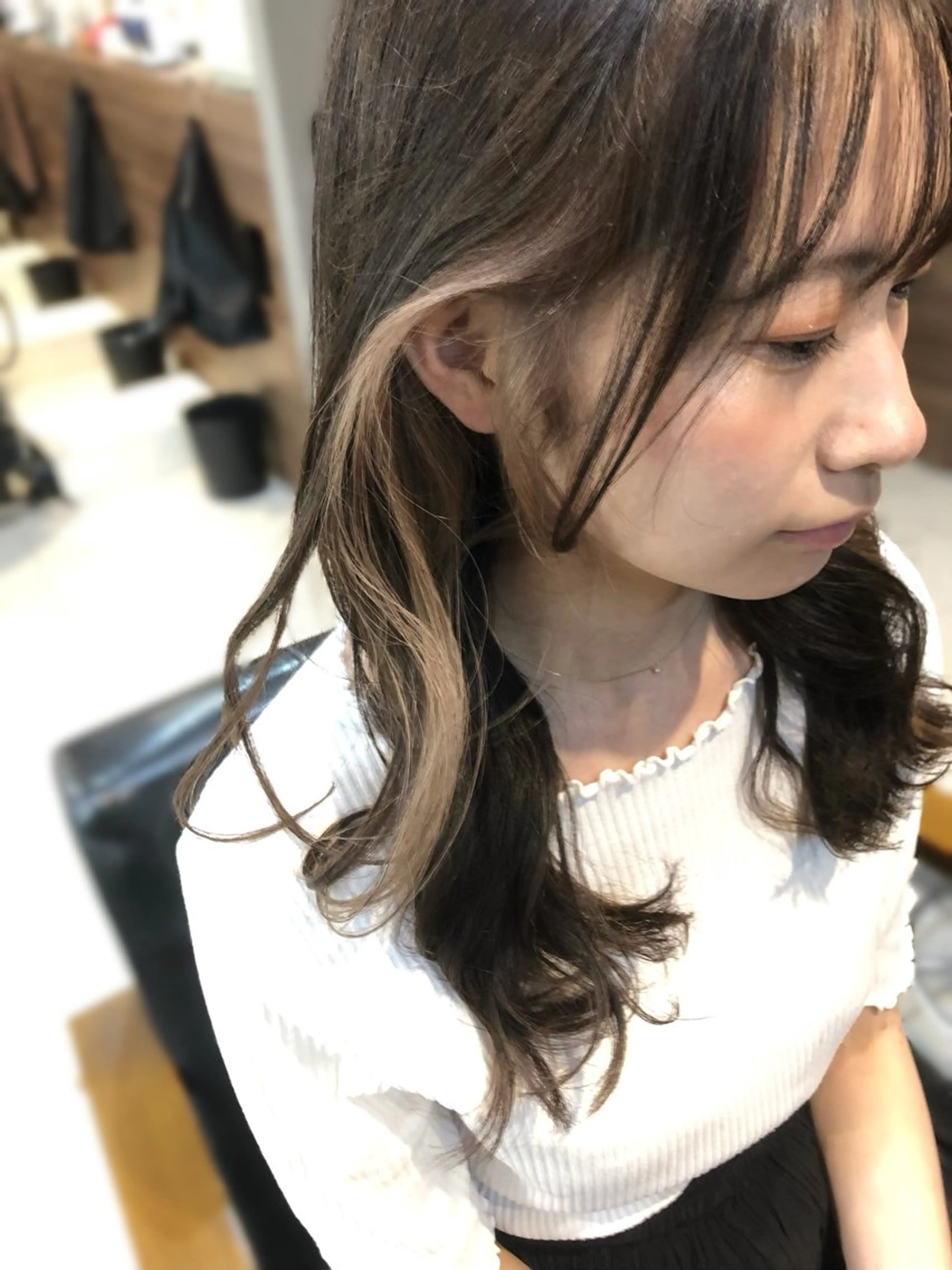 セミロング カラー ヘアアレンジ ベージュカラー ブリーチ ヘアカラー トリートメント メンズ特化✂️栗原 侑也のヘアスタイル