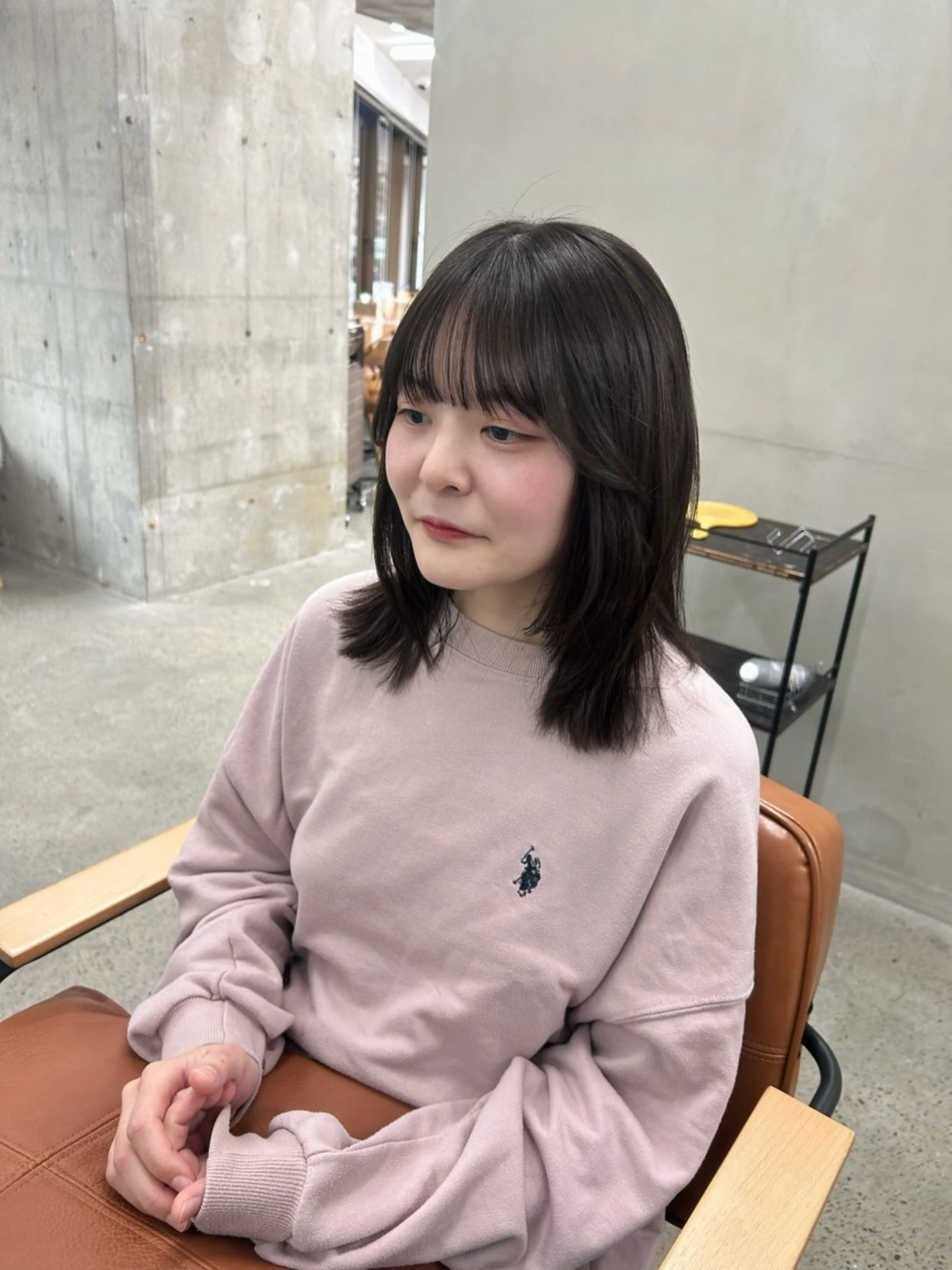 ミディアム カラー カット ヘアカラー トリートメント 透明感/ベージュ /kazui🐈のヘアスタイル