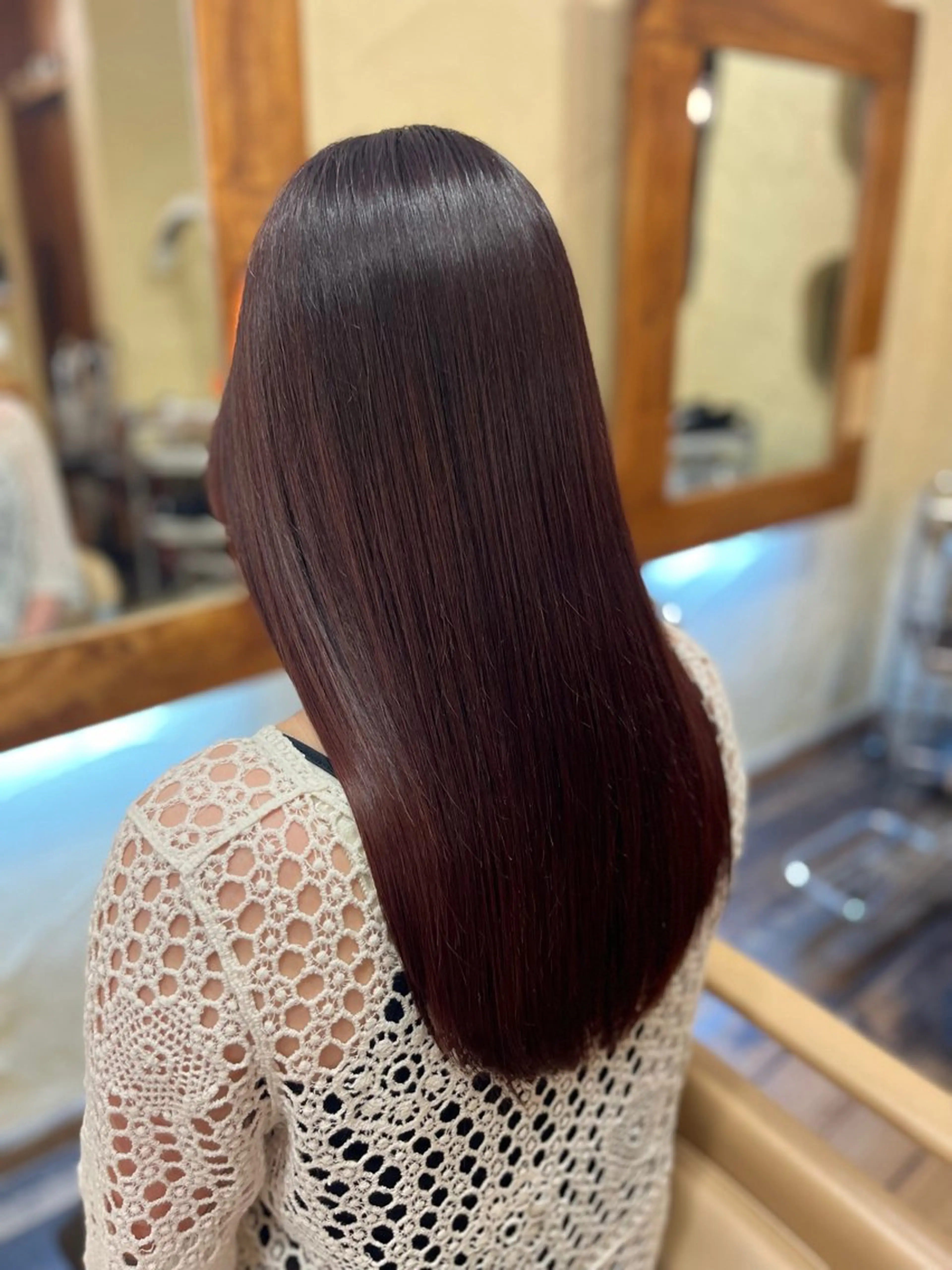 ロング カット ヘアカラー トリートメント 柘植 雅大のヘアスタイル