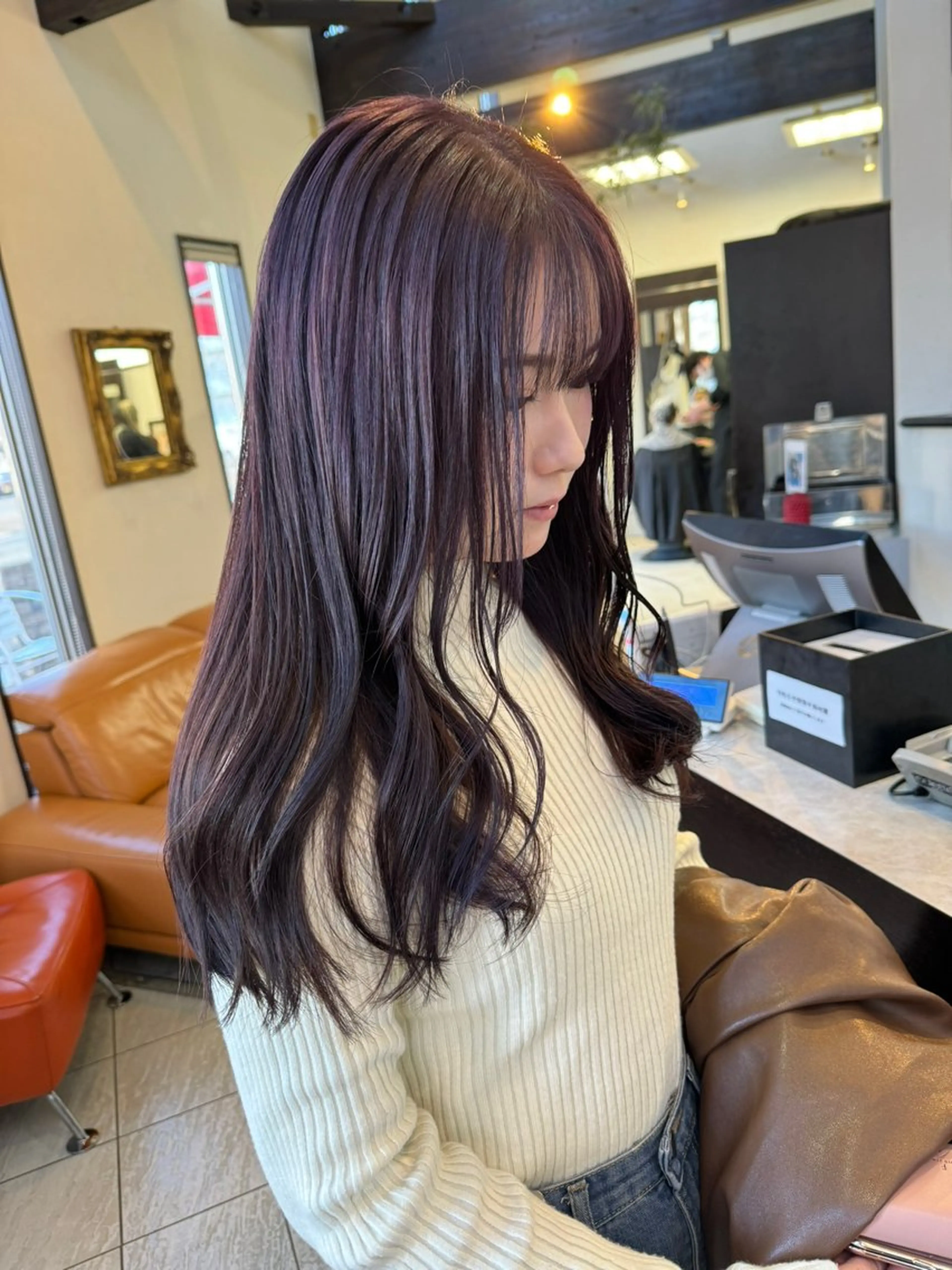 ロング カラー コレットヘアー 田中アヤノのヘアスタイル