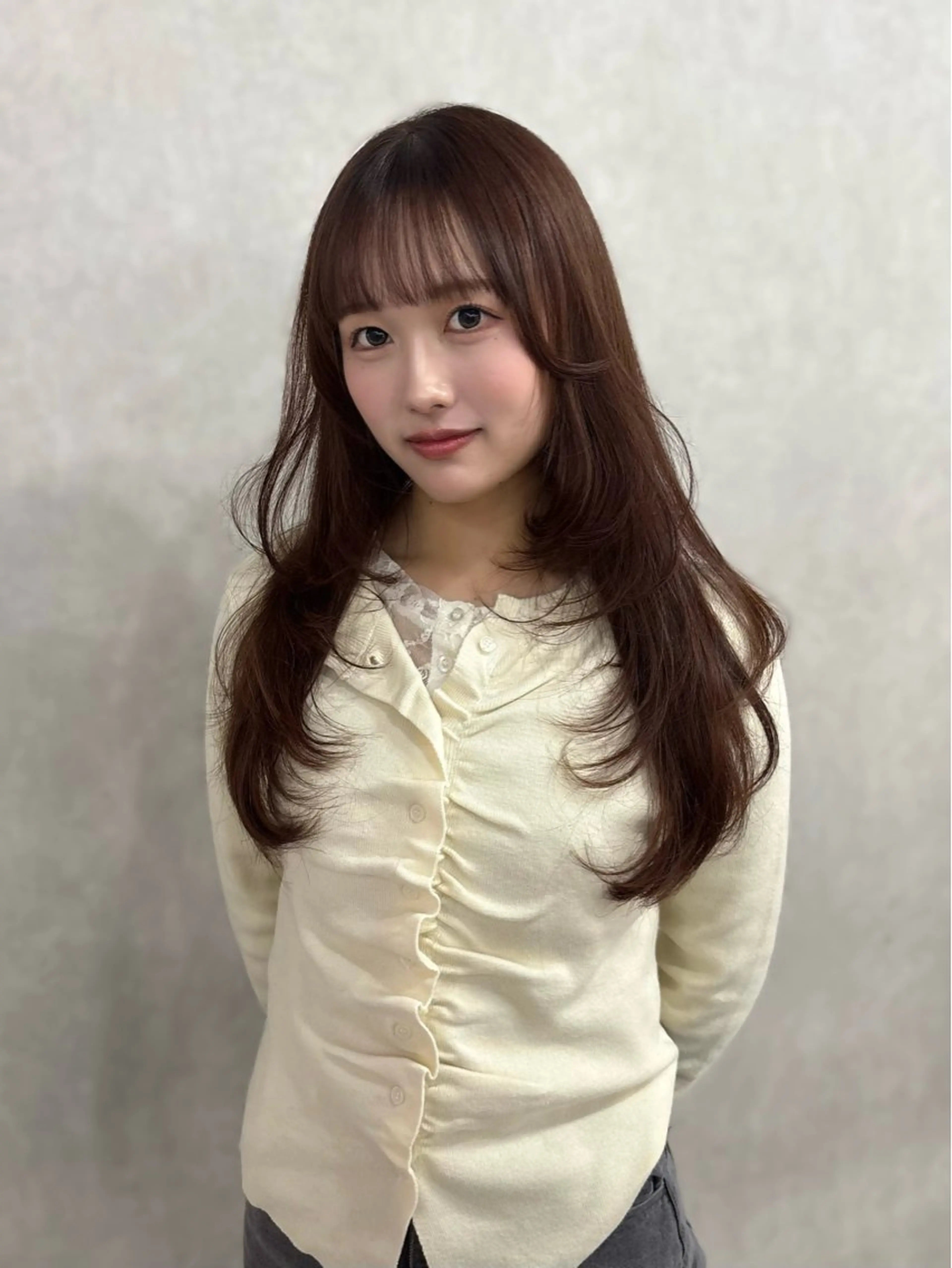 ロング カラー レイヤーカット 似合わせカット カット ヘアカラー 盛れる顔まわり✨🎀 レイヤー別所好葉のヘアスタイル