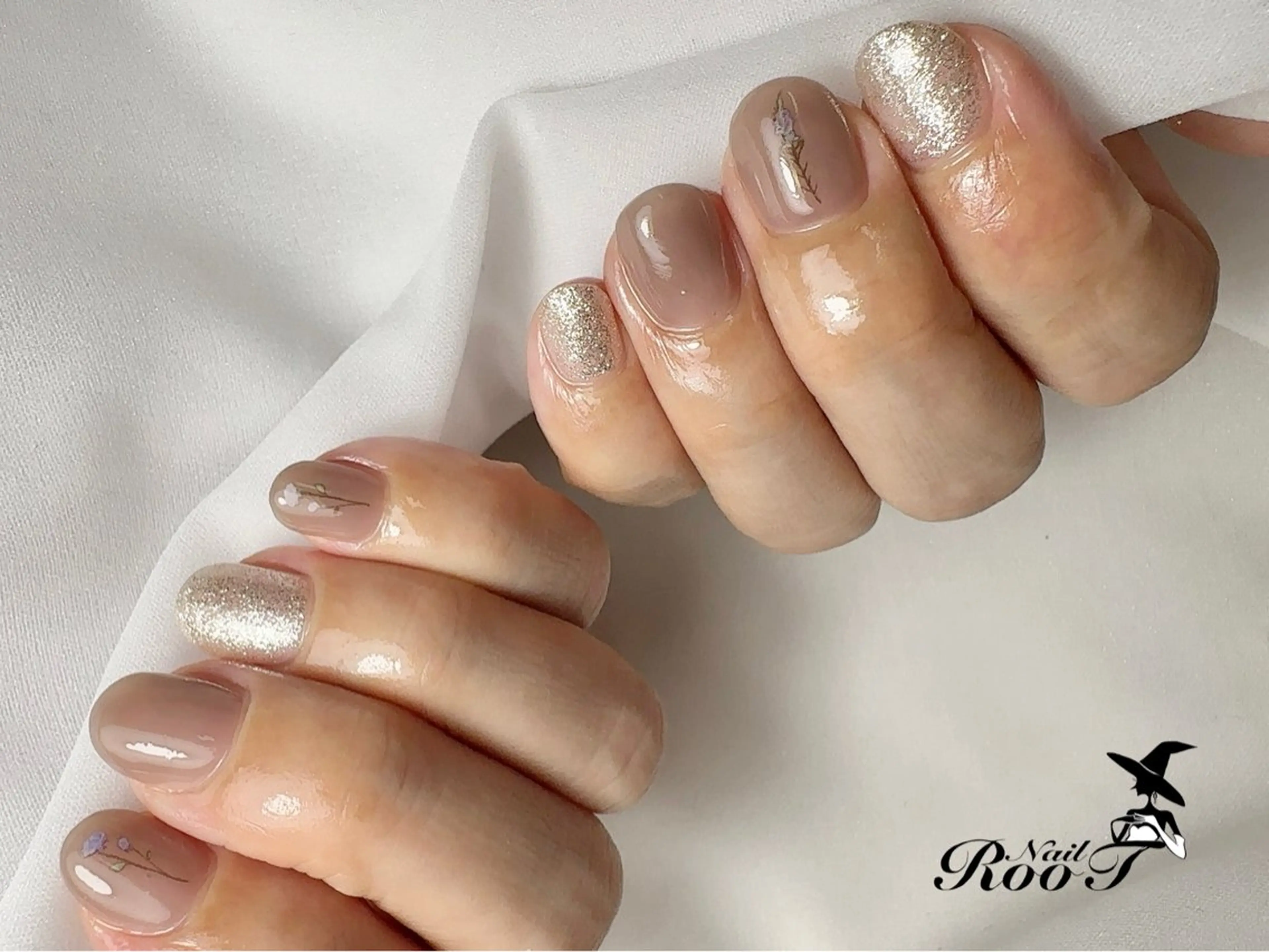 ネイル ラメ(グリッター) ハンドネイル RooT Nailのネイルデザイン
